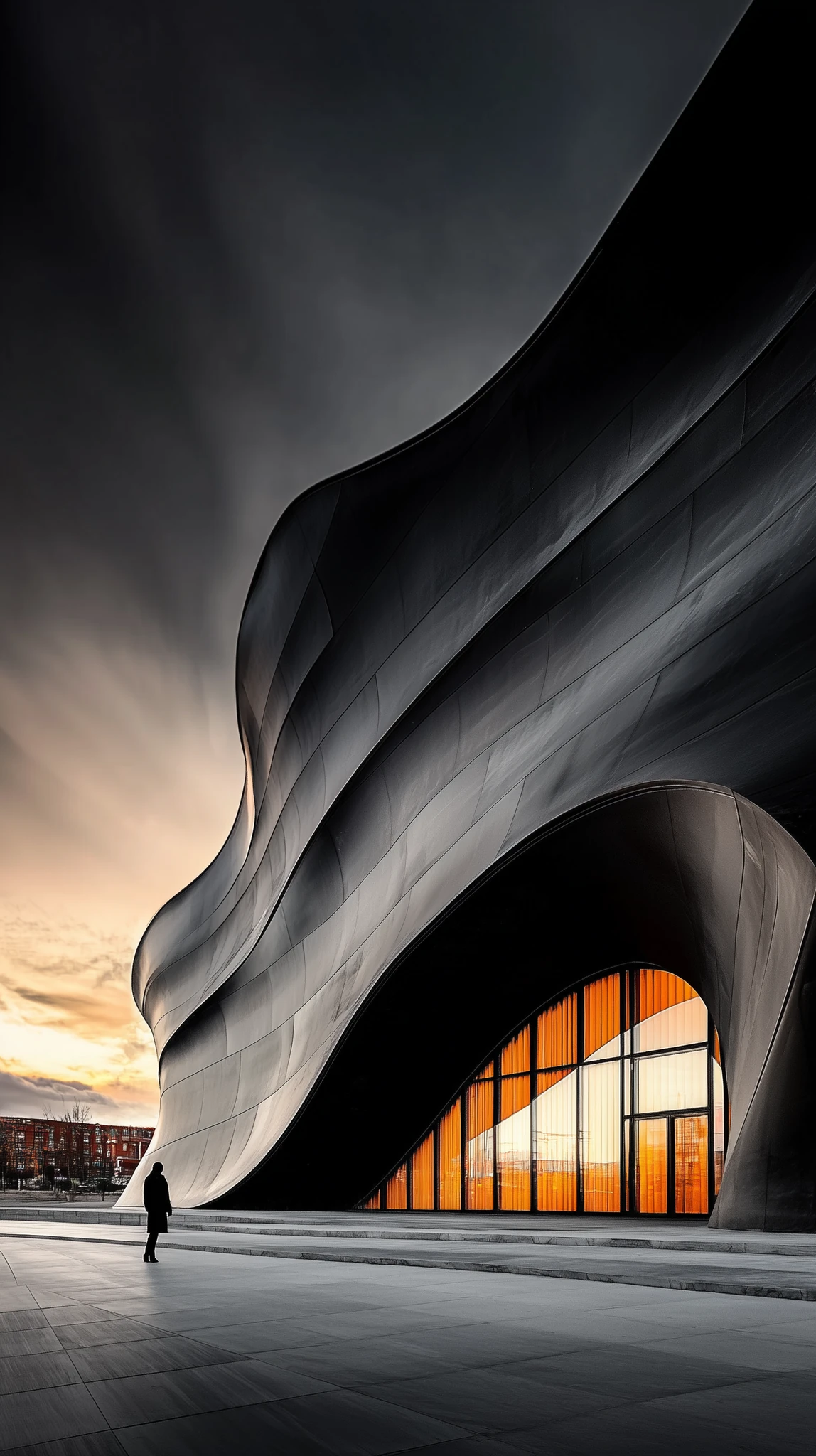 Commercial Building Wave Facade