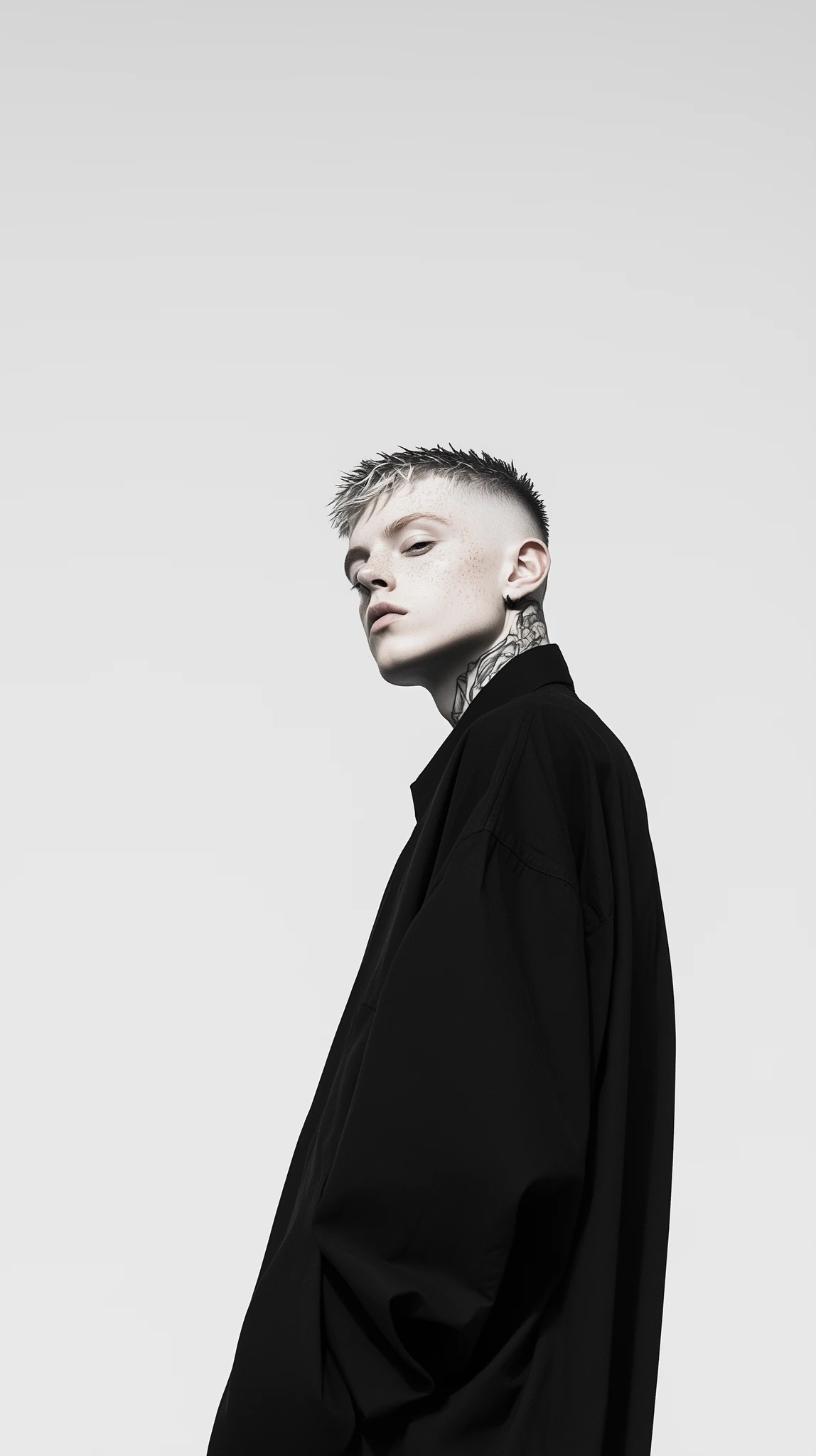 Fashion Male Undercut Gray