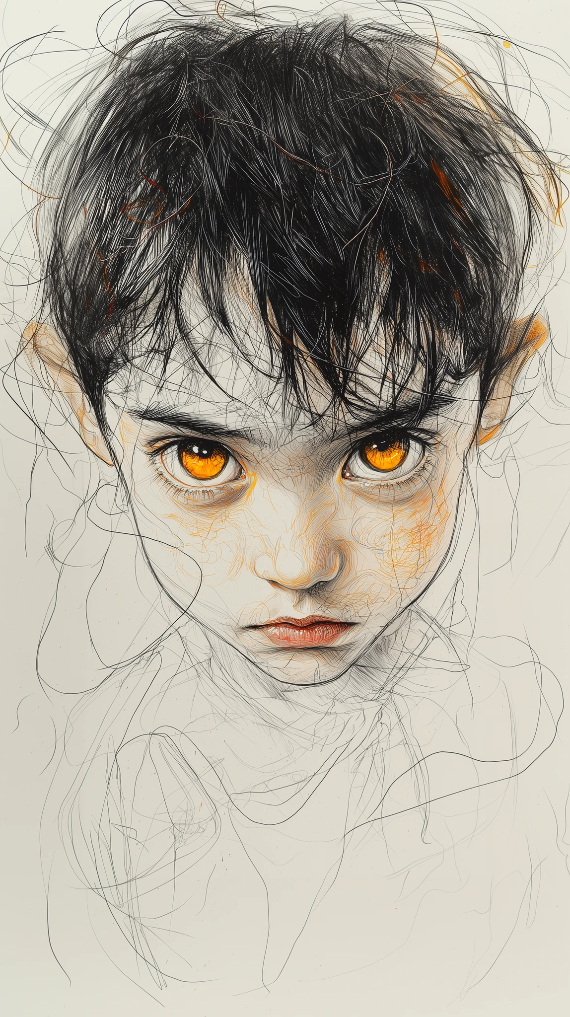 Boy Melancholic Pale Expression
