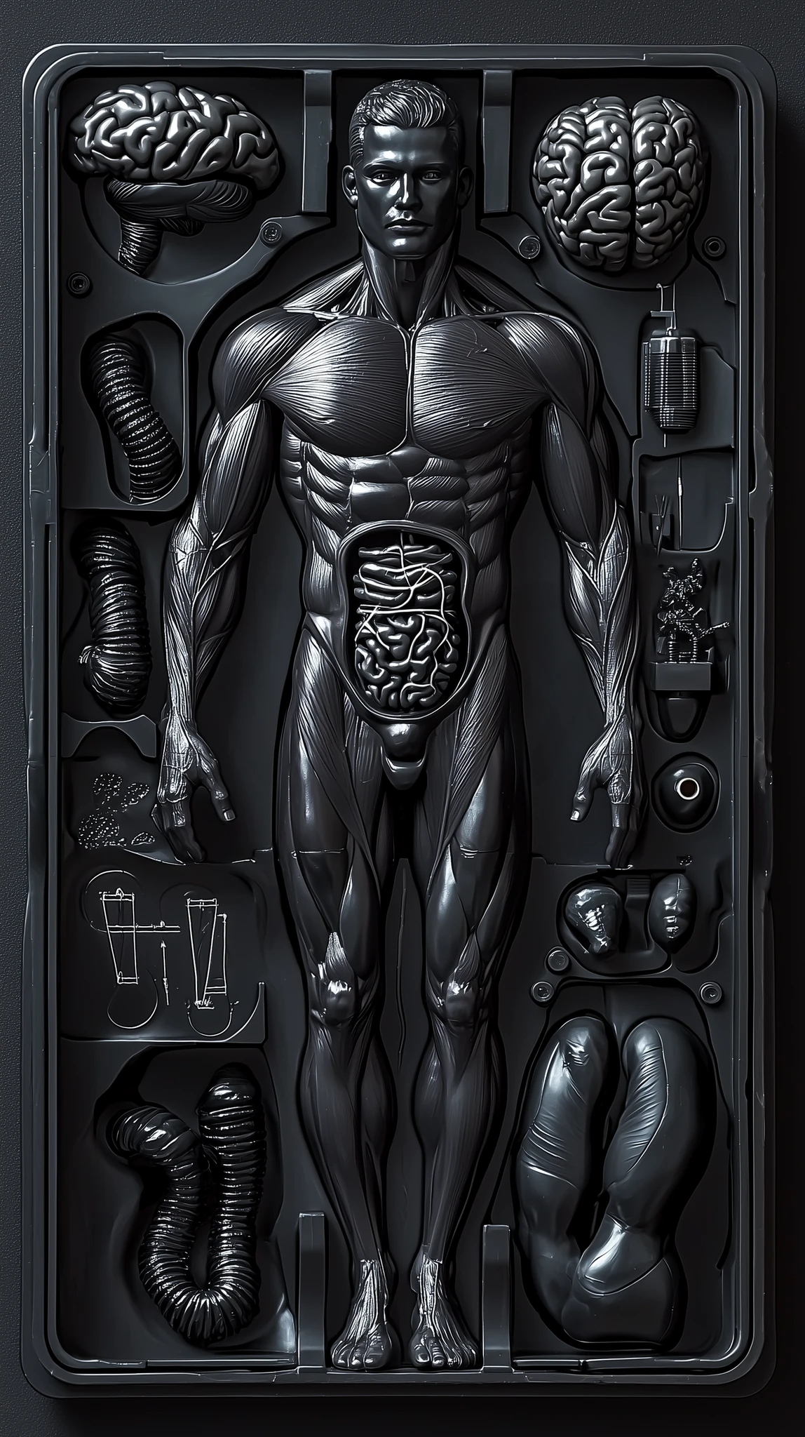 Black Anatomy Modeling Kit