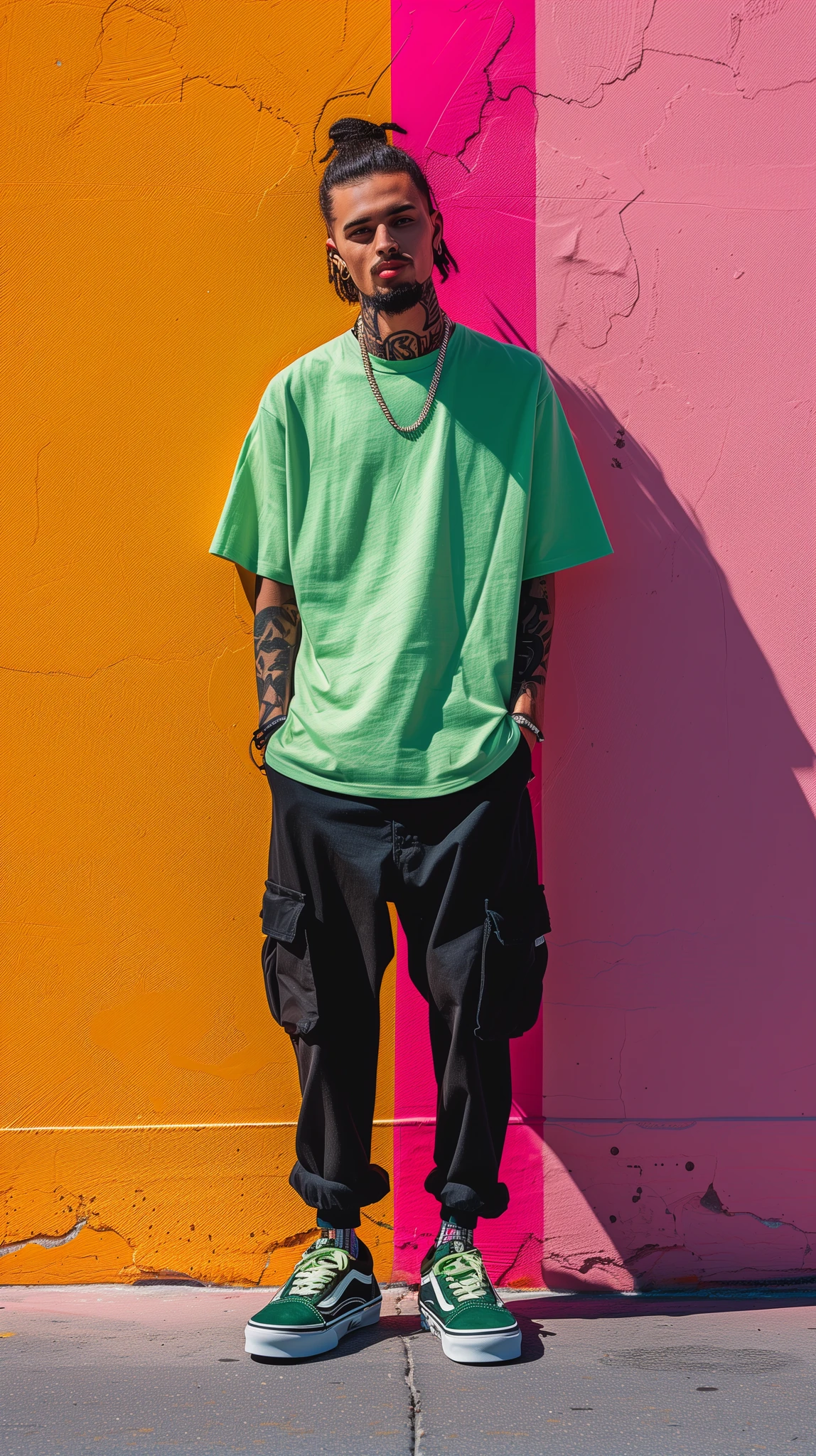 Man Mint Green Neon Digital