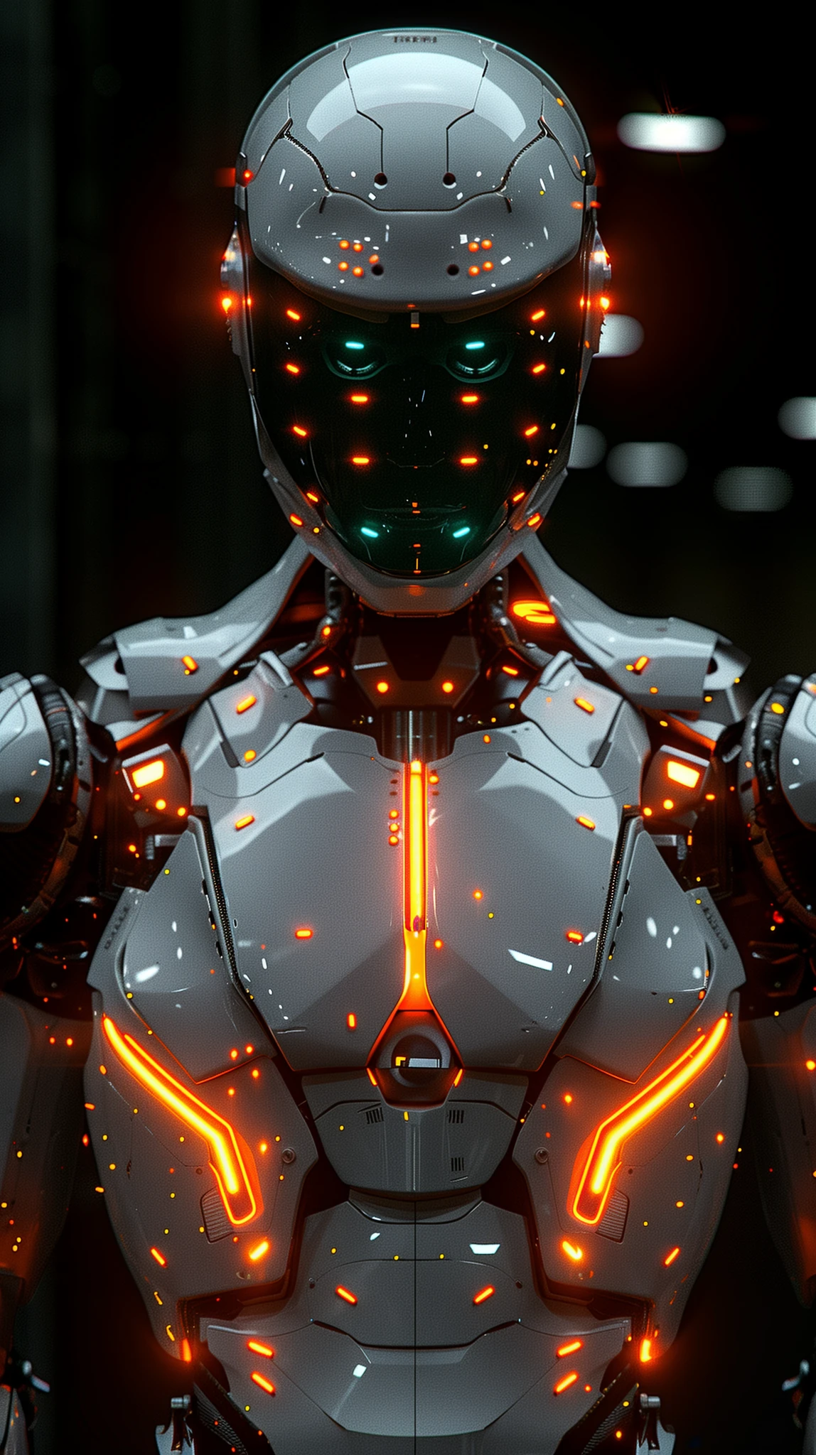 Robot Neon Orange Green