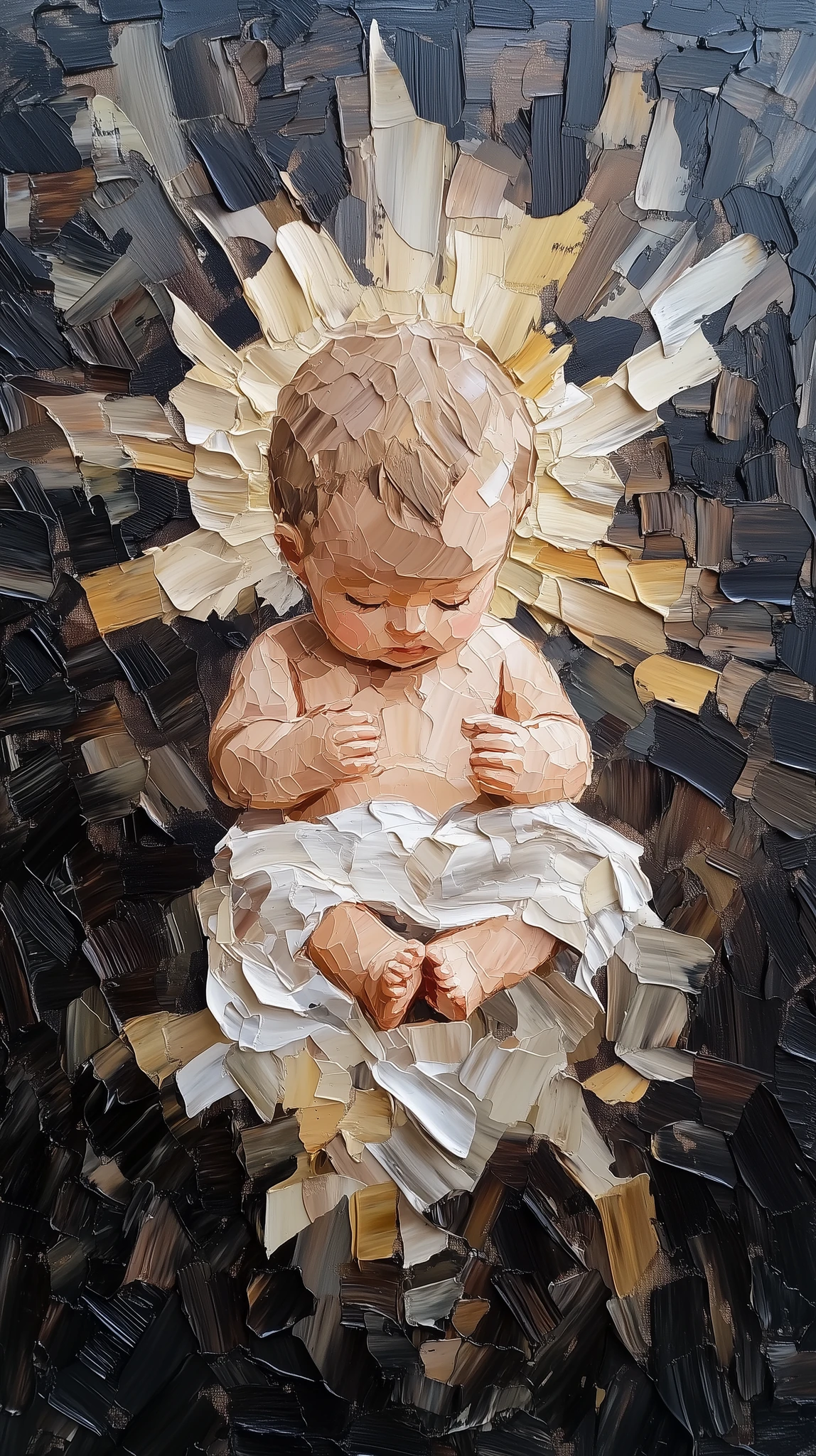 Baby Jesus Oil Painting