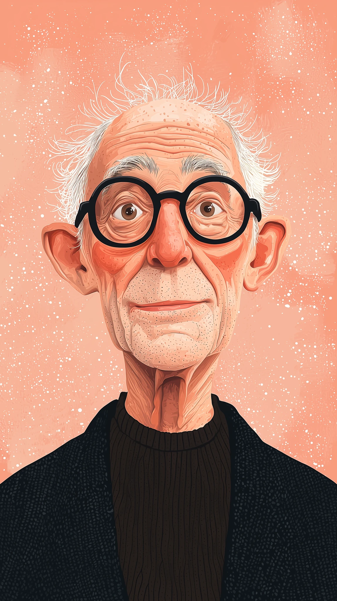 Elderly Man Green Vector