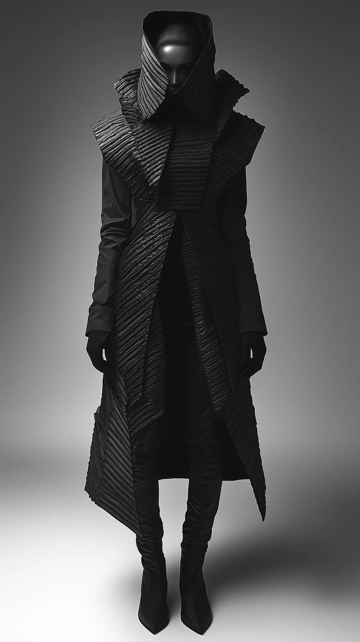 Monochromatic Fashion Avant-garde Portrait