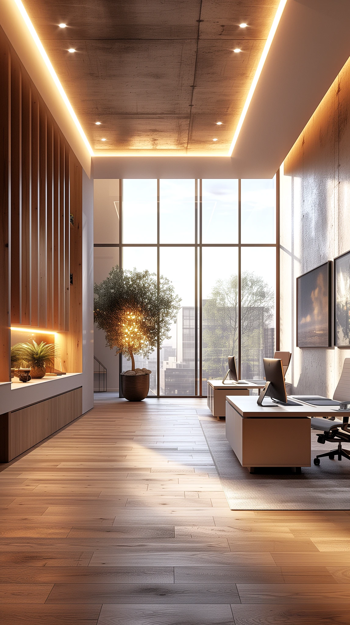 Minimalist Modern Co-working Space Interior