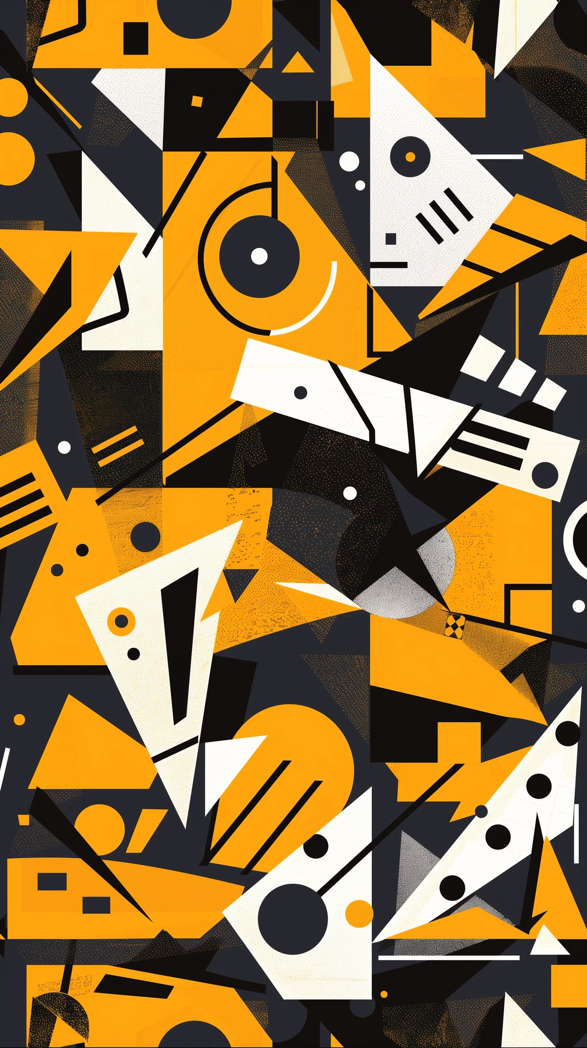 Abstract Geometric Yellow Orange Pattern