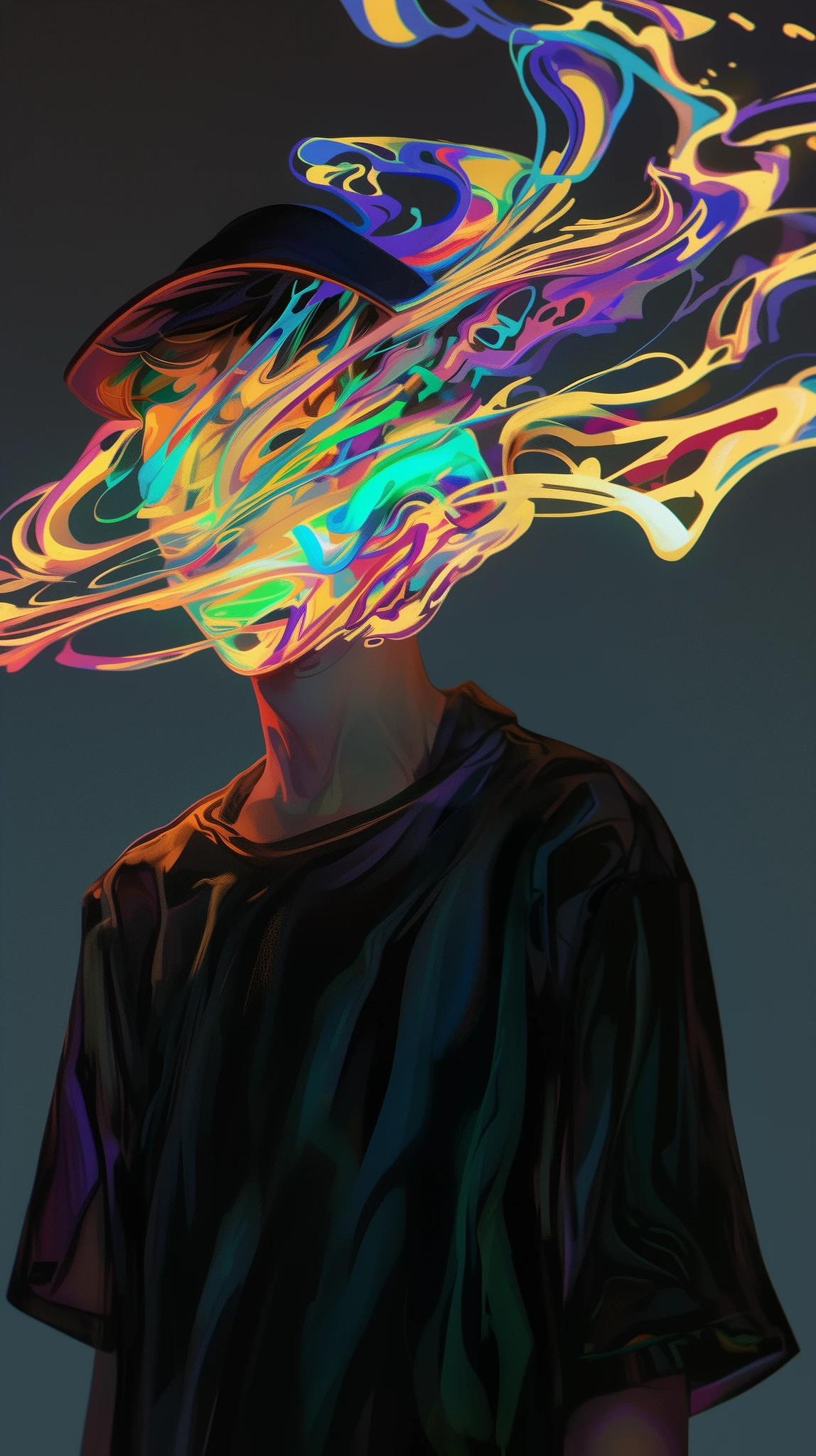 whirl of abstract portrait