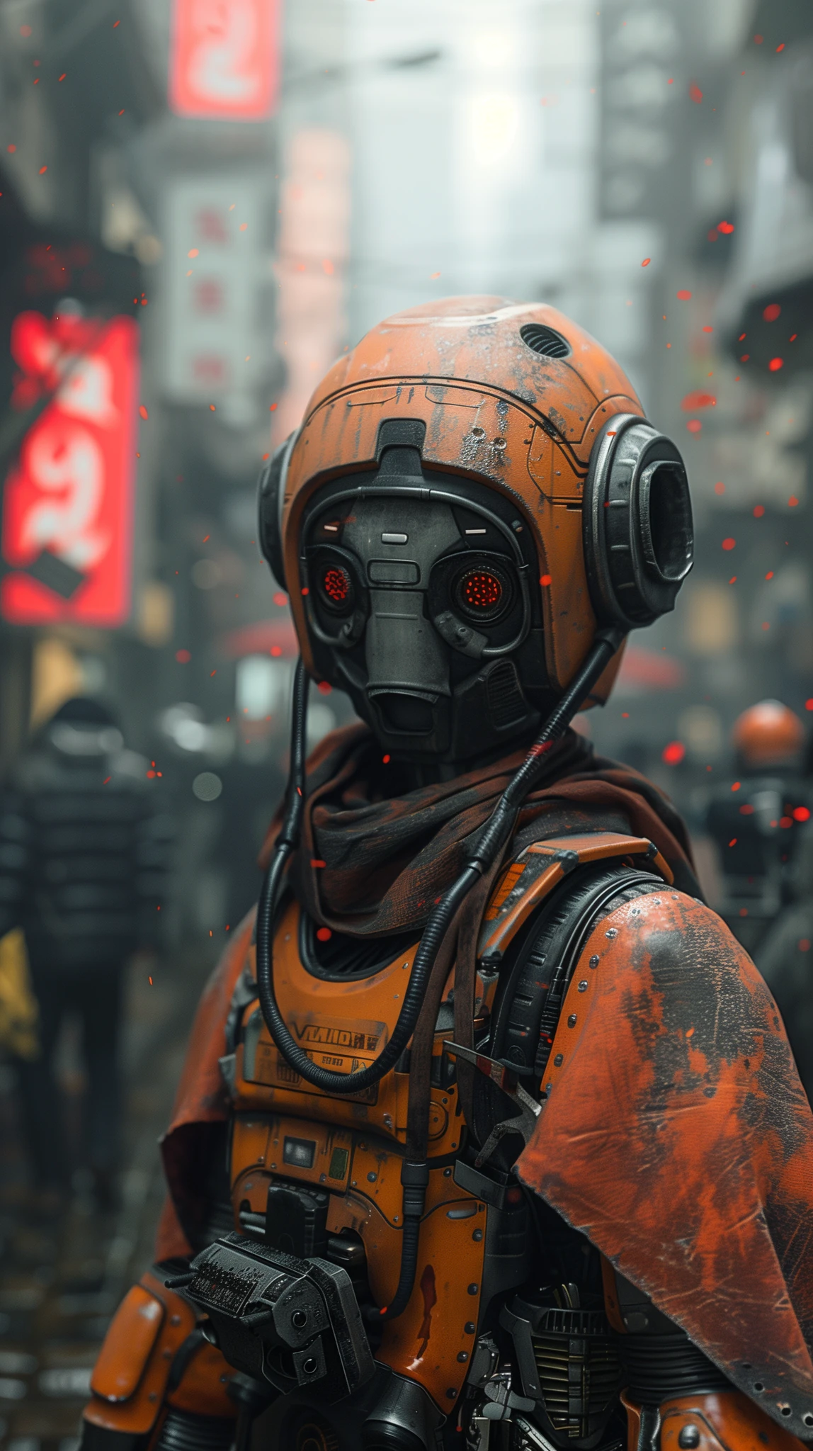 Red Robot Fog Dystopian Cinematic