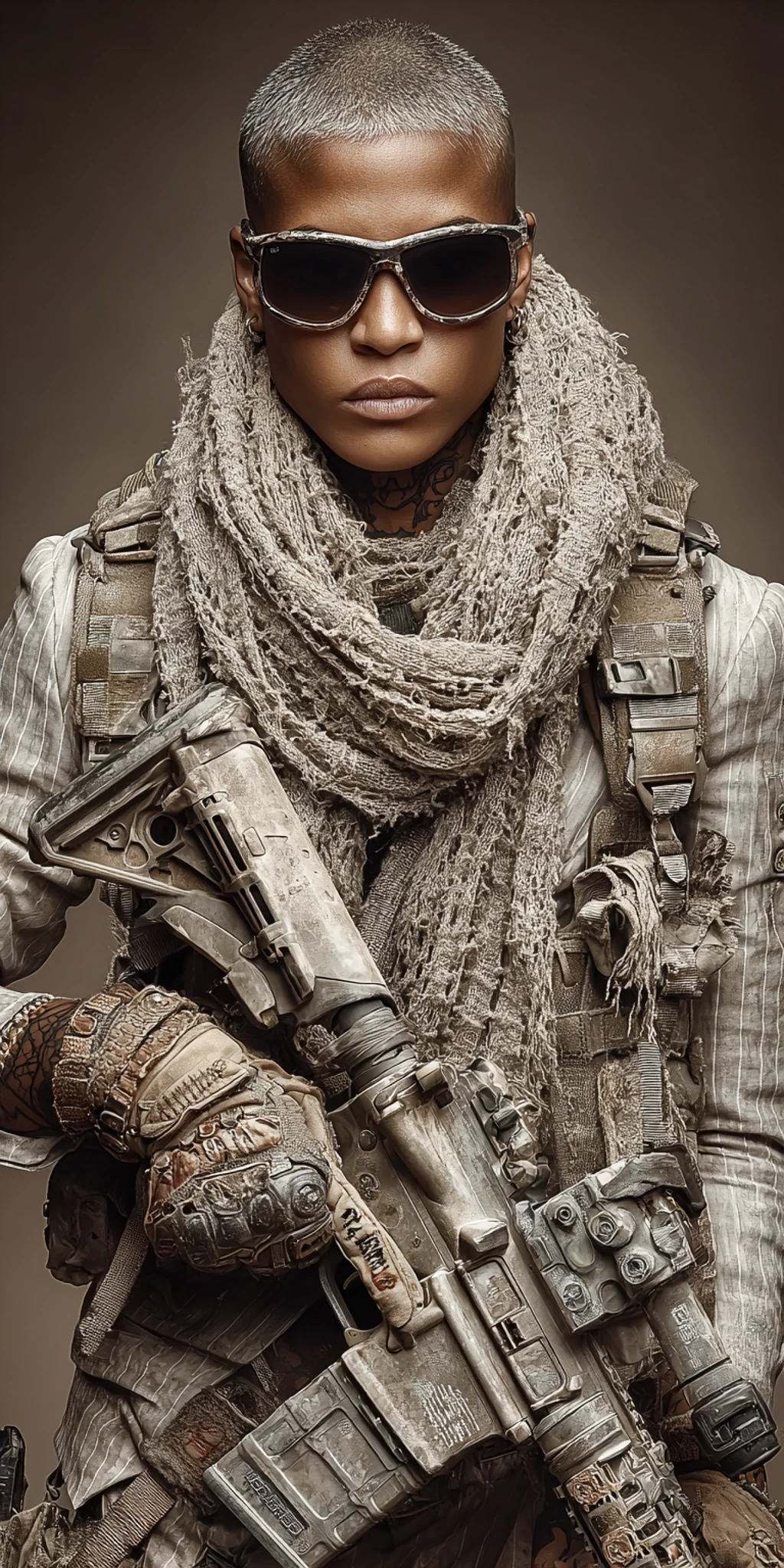 Tactical Woman Soldier Military Portrait