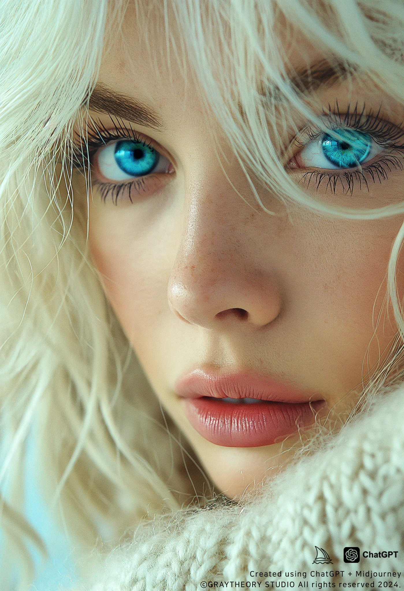 Blonde Girl Model Soft-focused Portrait