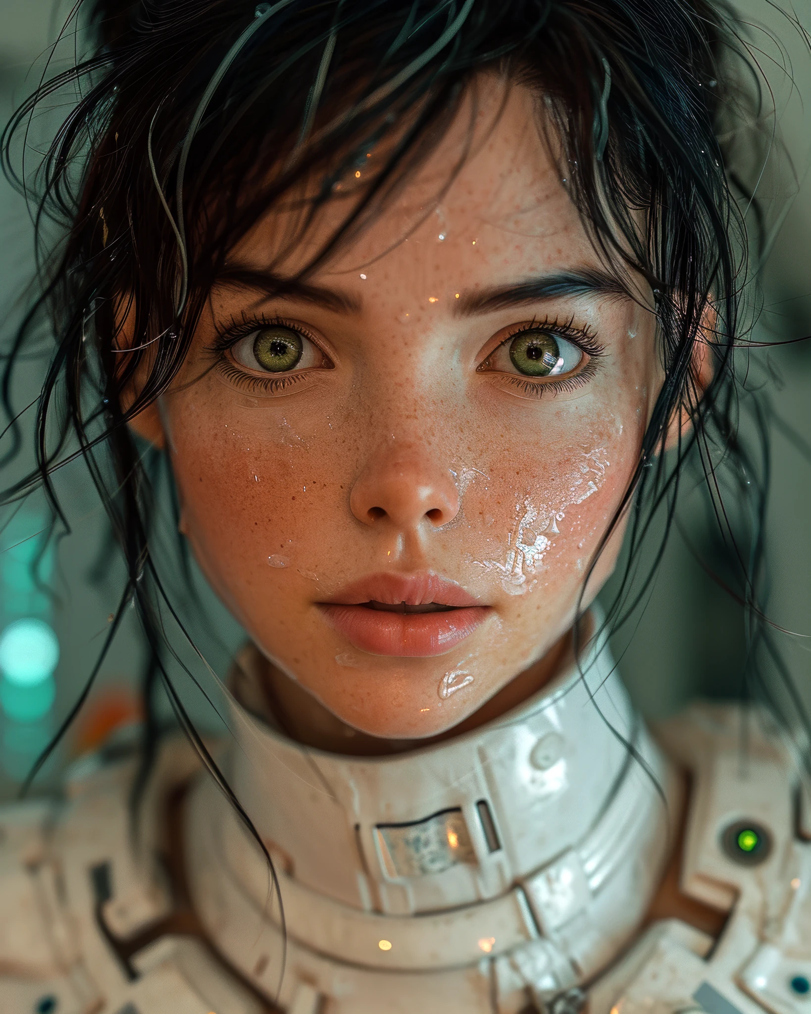 Girl Mechanical Arm Cyberpunk Battle