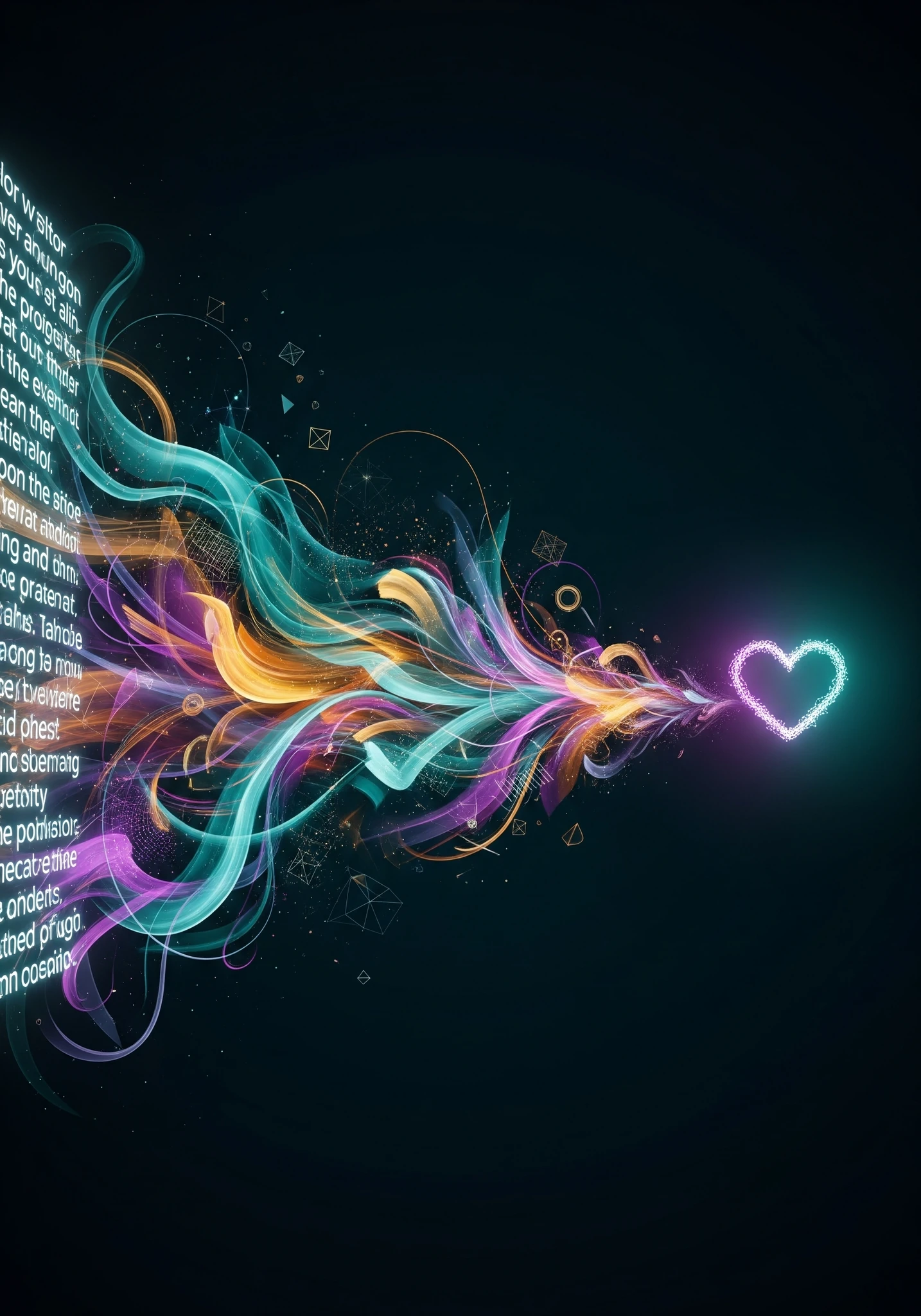 Abstract Digital Art Flow Creation