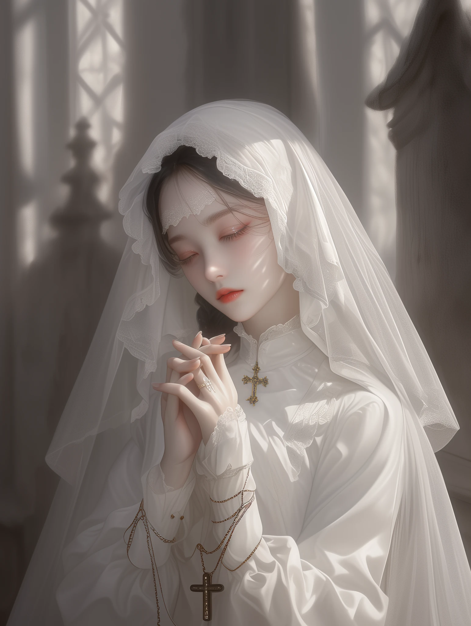 praying girl