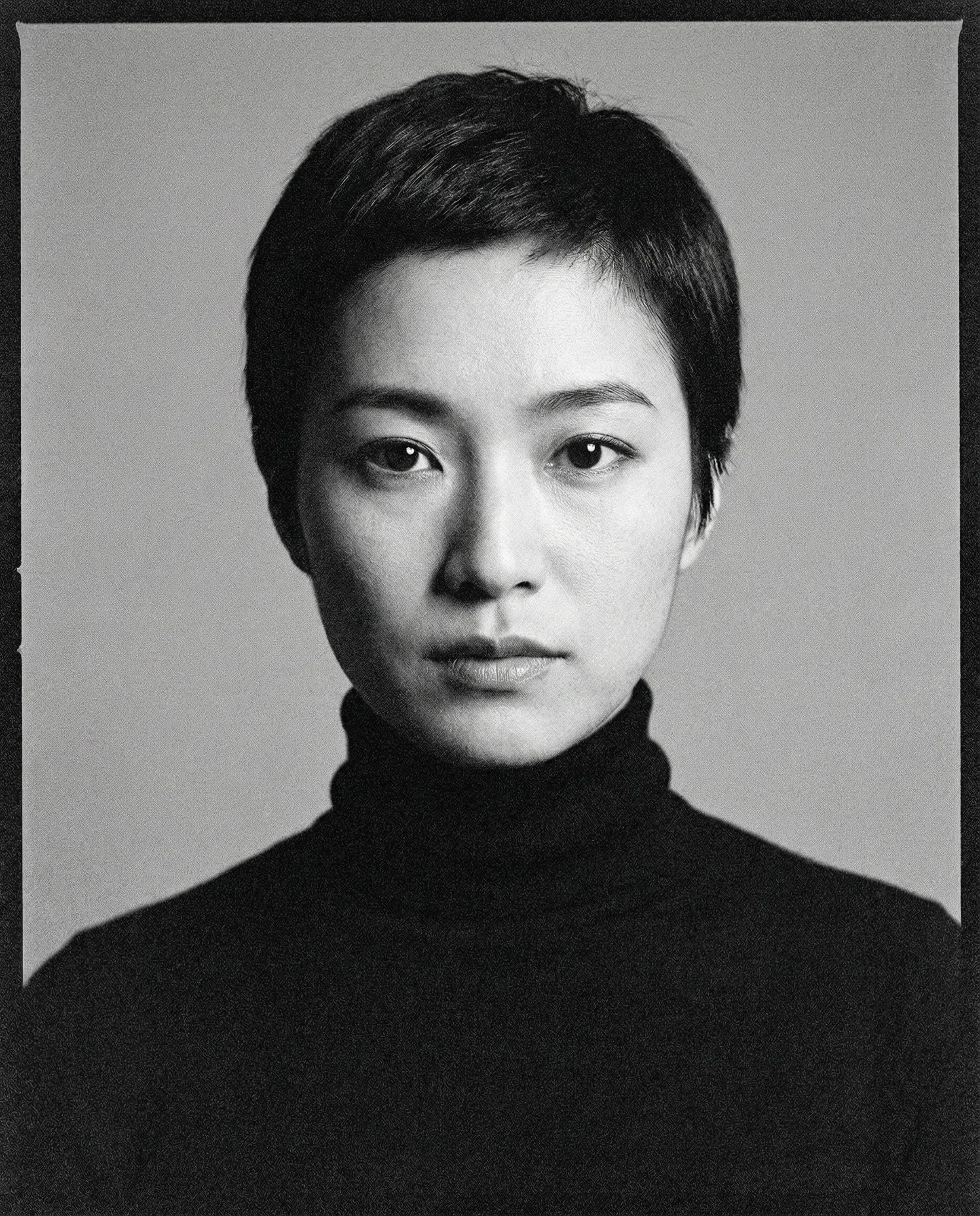 Japanese Woman Film Grain Portrait