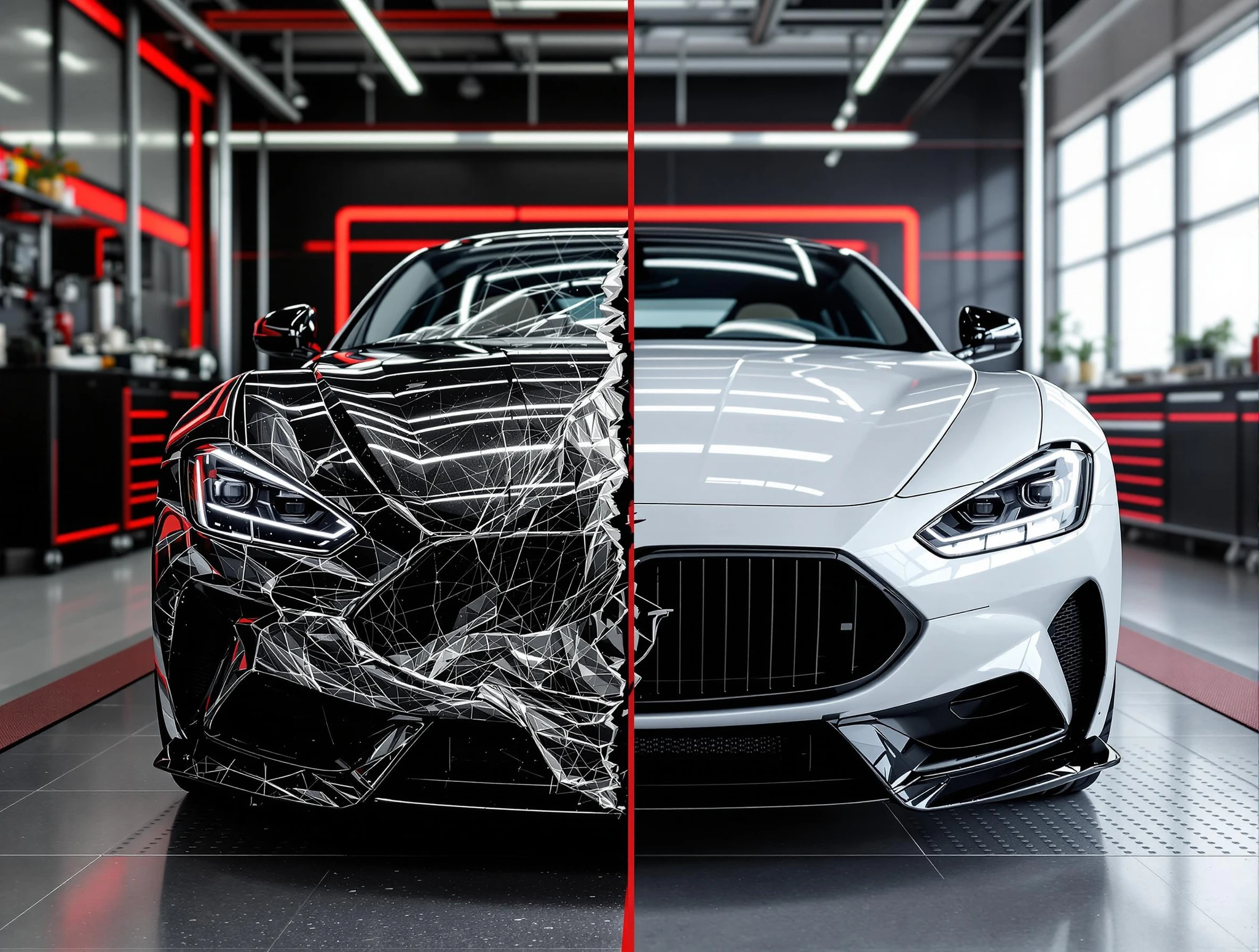 Luxury Car Before After Repair