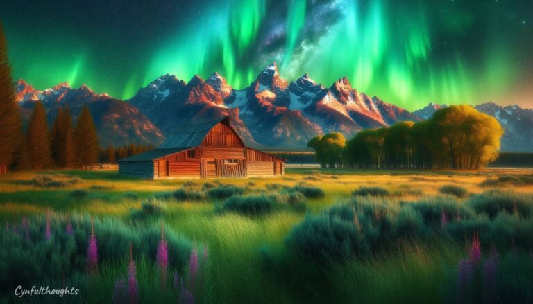 Hyper-Realistic Grand Tetons Under Aurora Borealis