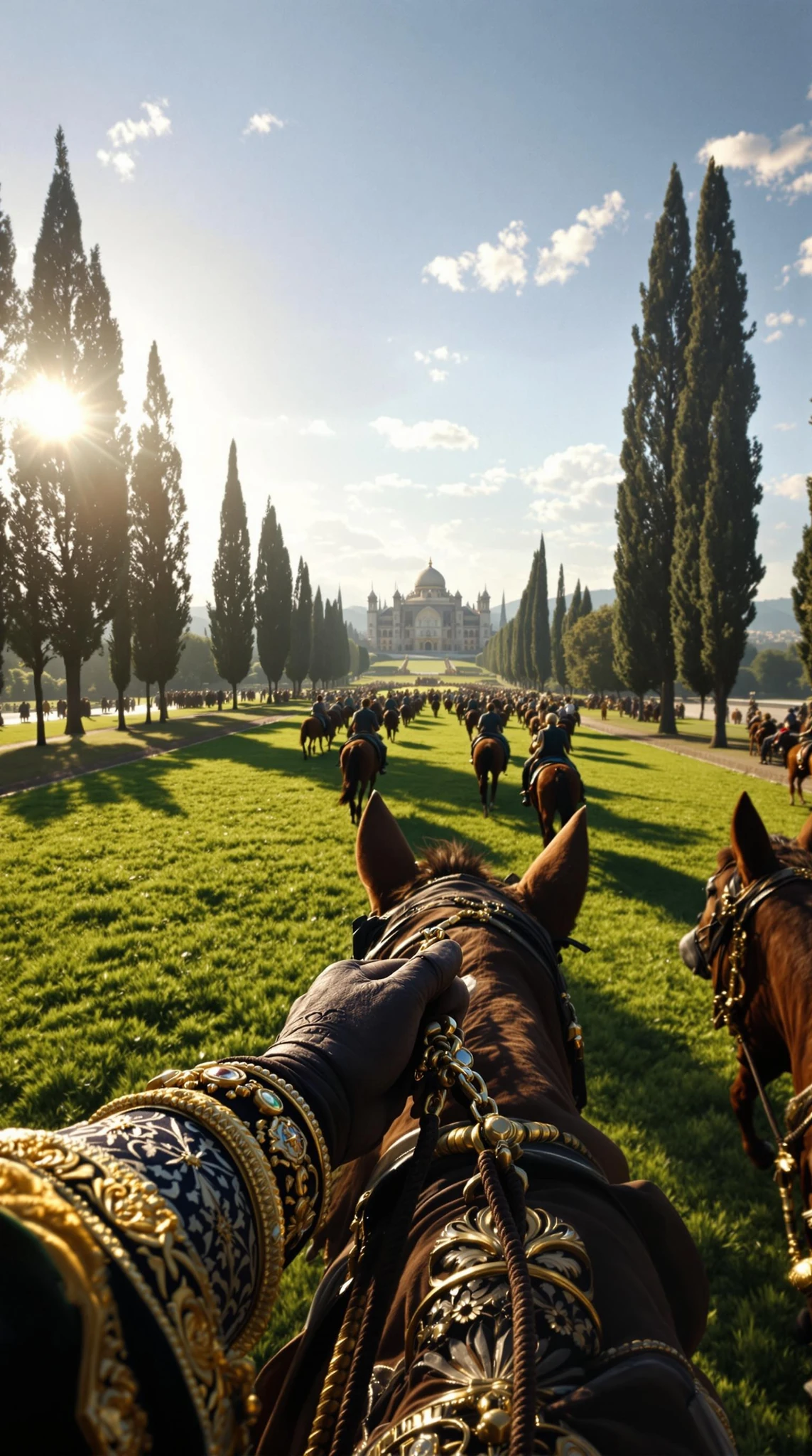 Sultan Hands Ornate Rings Horse