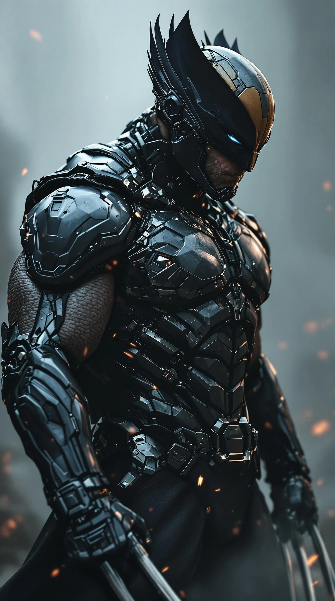 Cyborg Wolverine Battle Epic Portrait