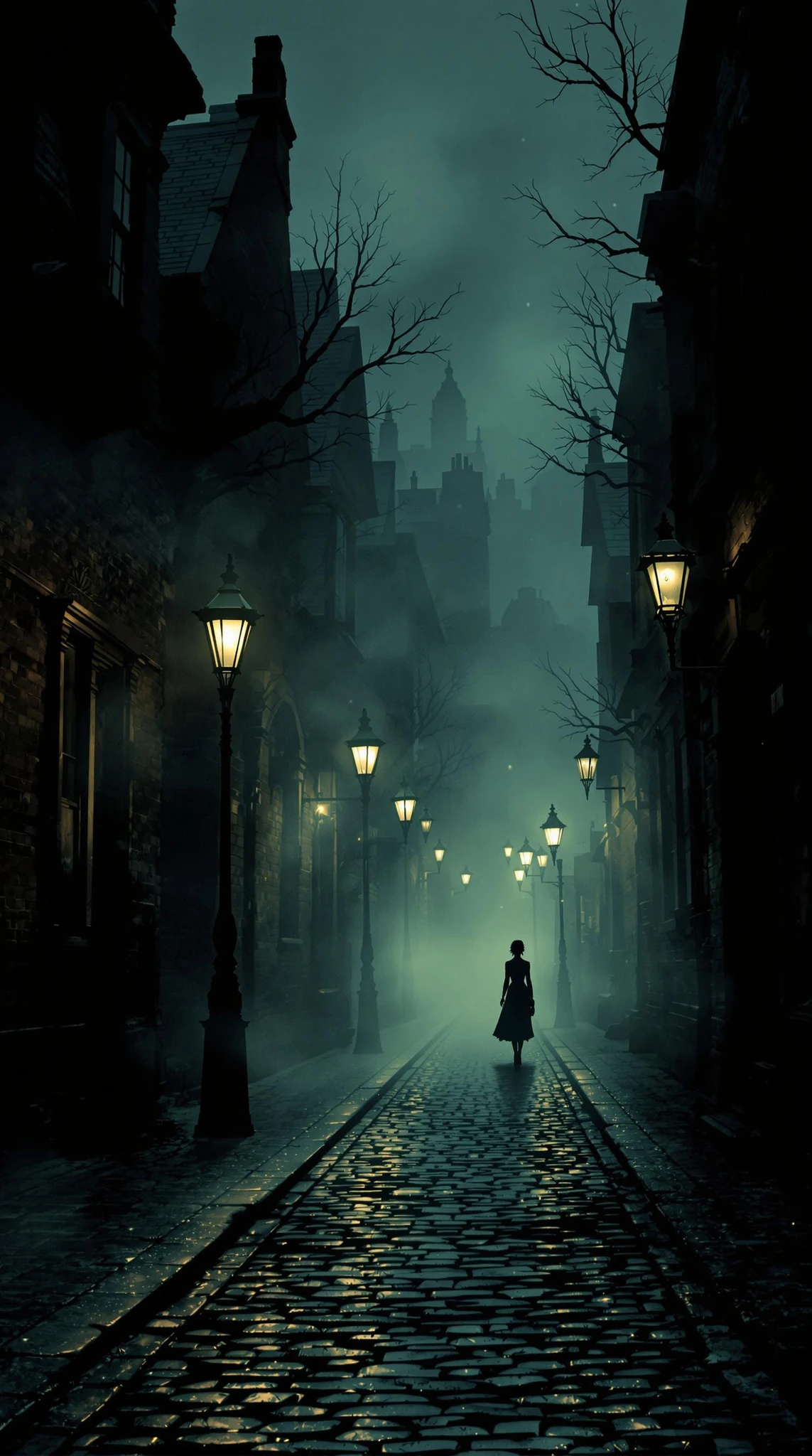 Victorian London Street Fog Mystery