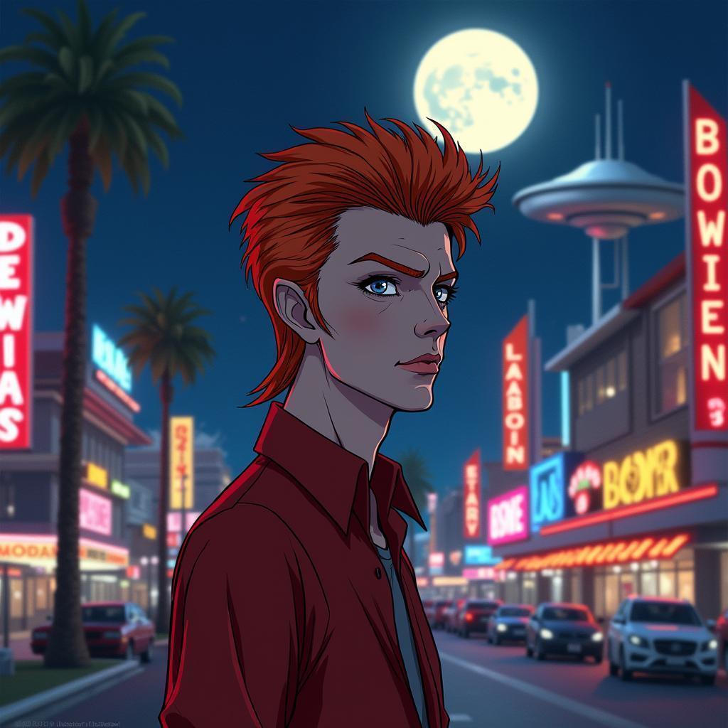 David Bowie Under a Vegas Full Moon