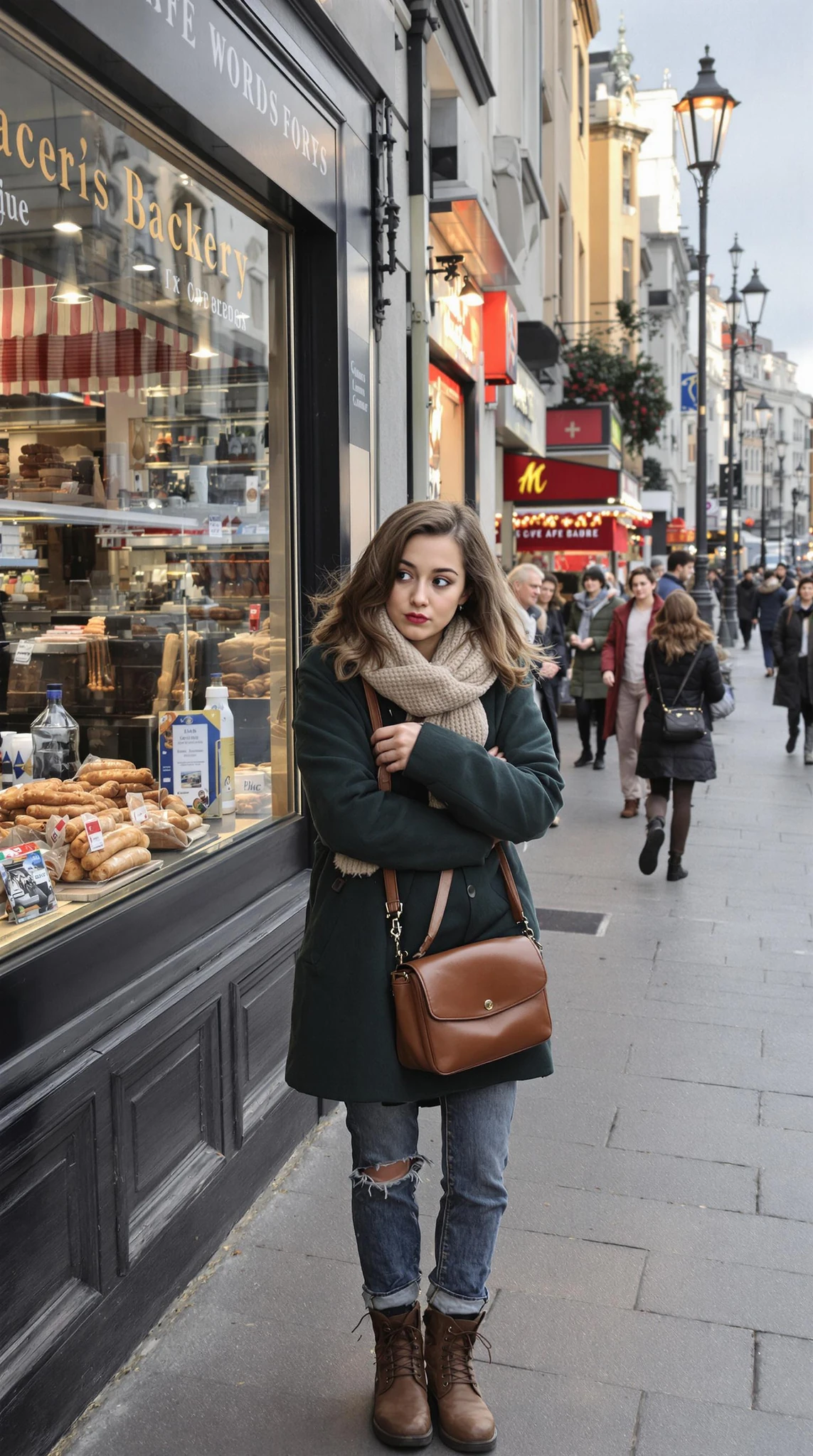 Young Woman European Street Hunger