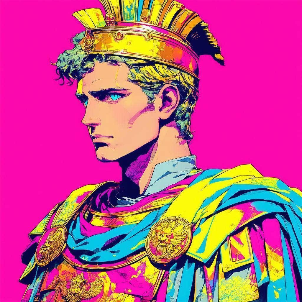Melancholic Roman Emperor in Pastel Manga