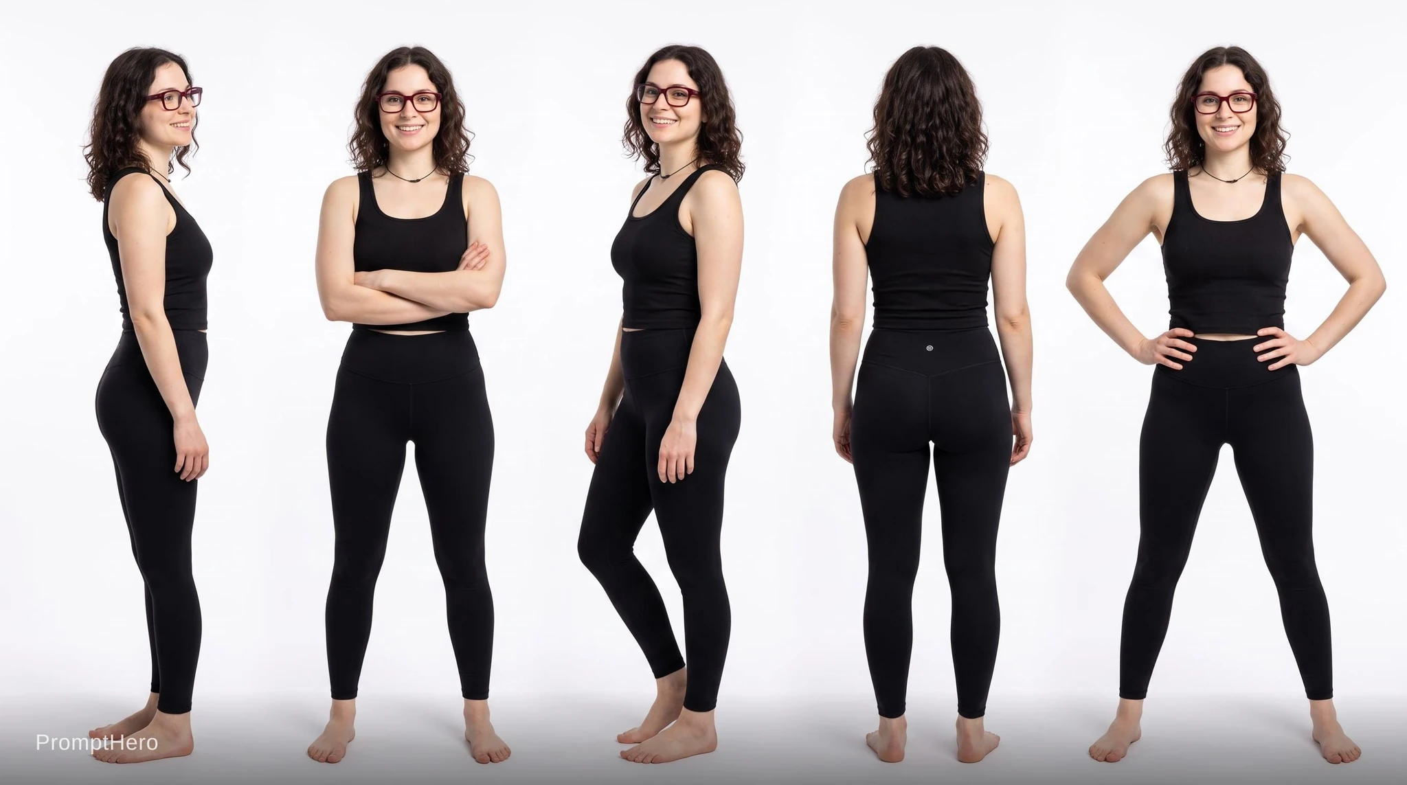 Yoga Outfit Five Pose