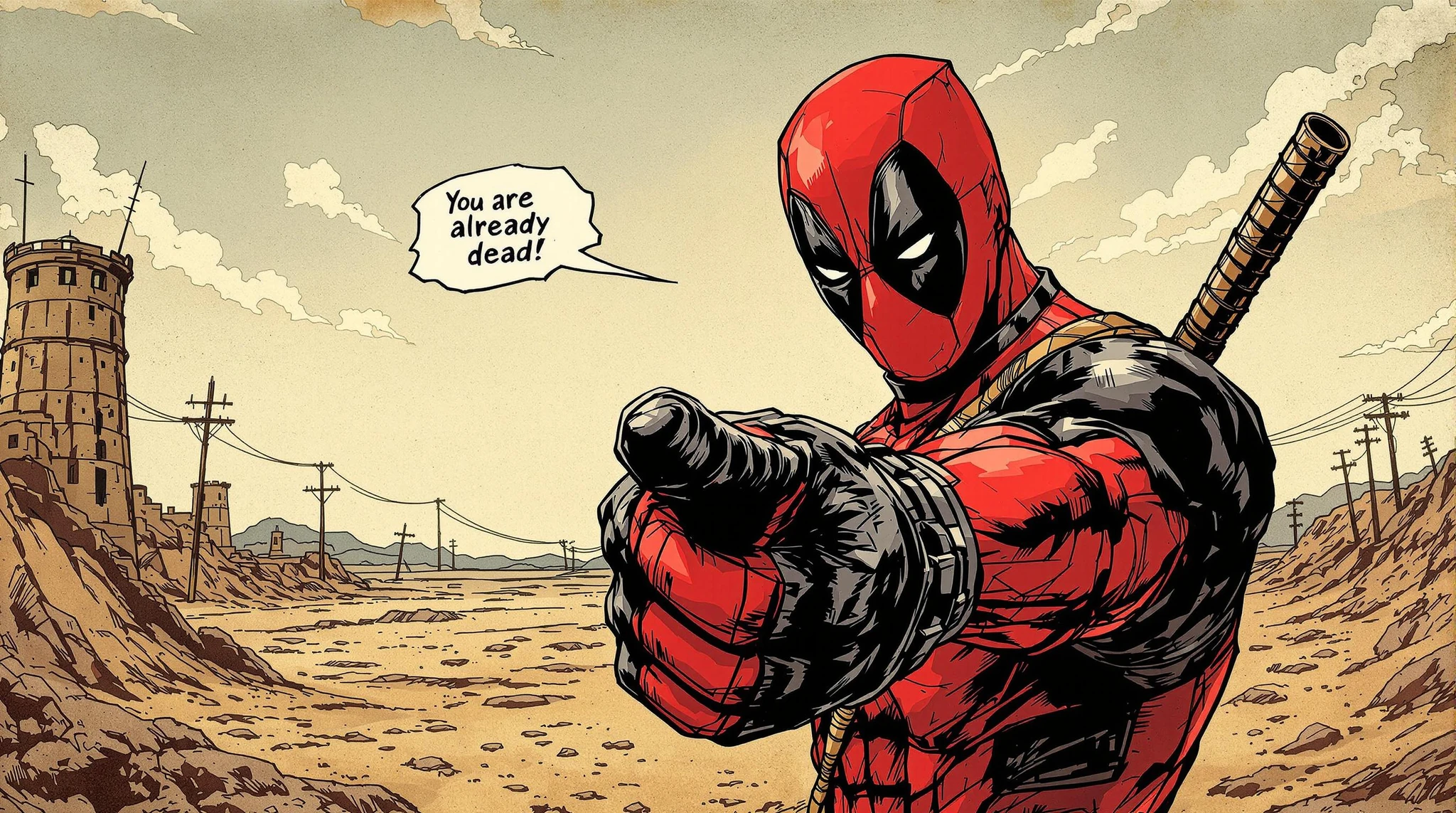 Deadpool Comic Wasteland Fist