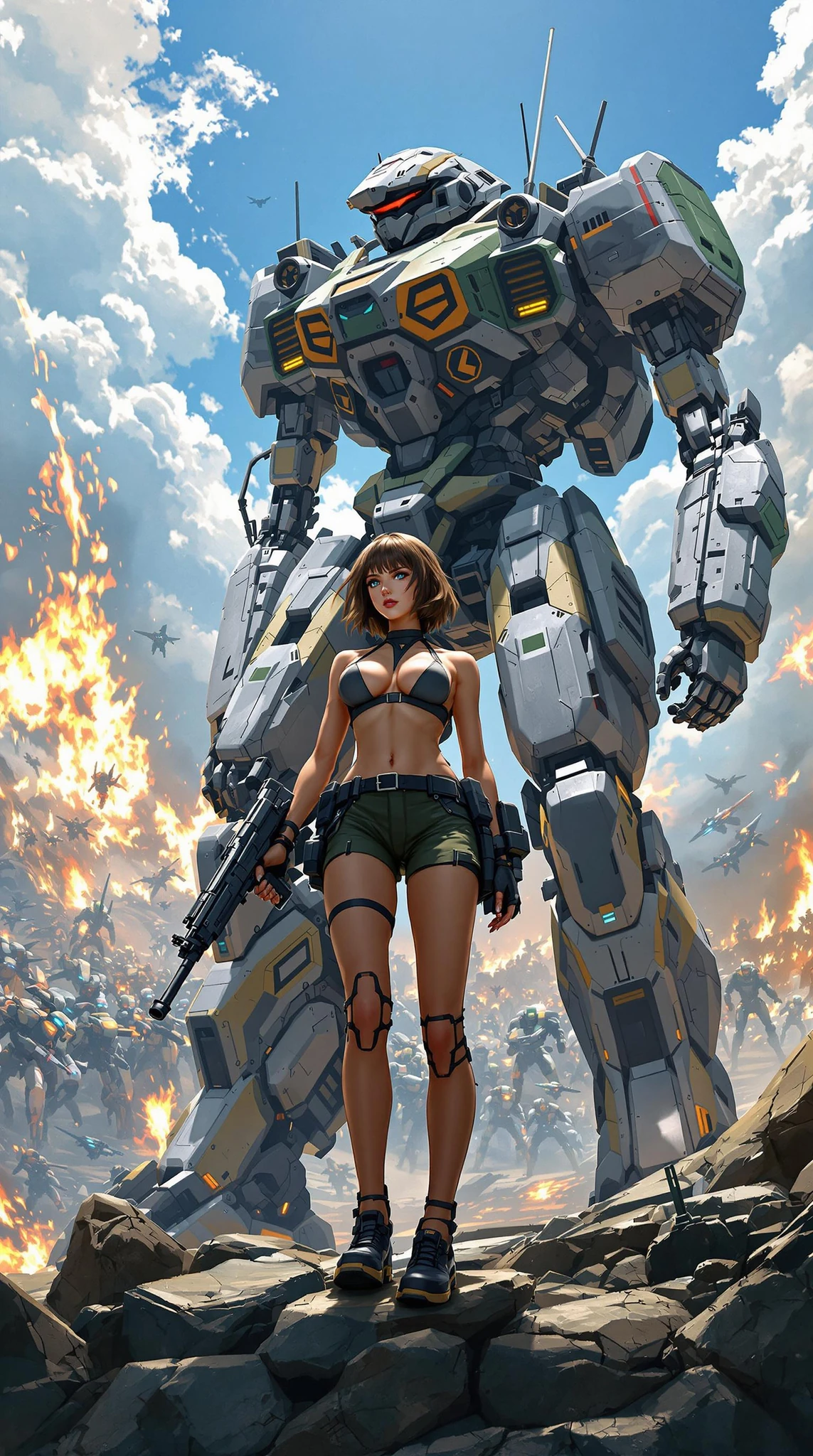 Female Mech Battle Robot