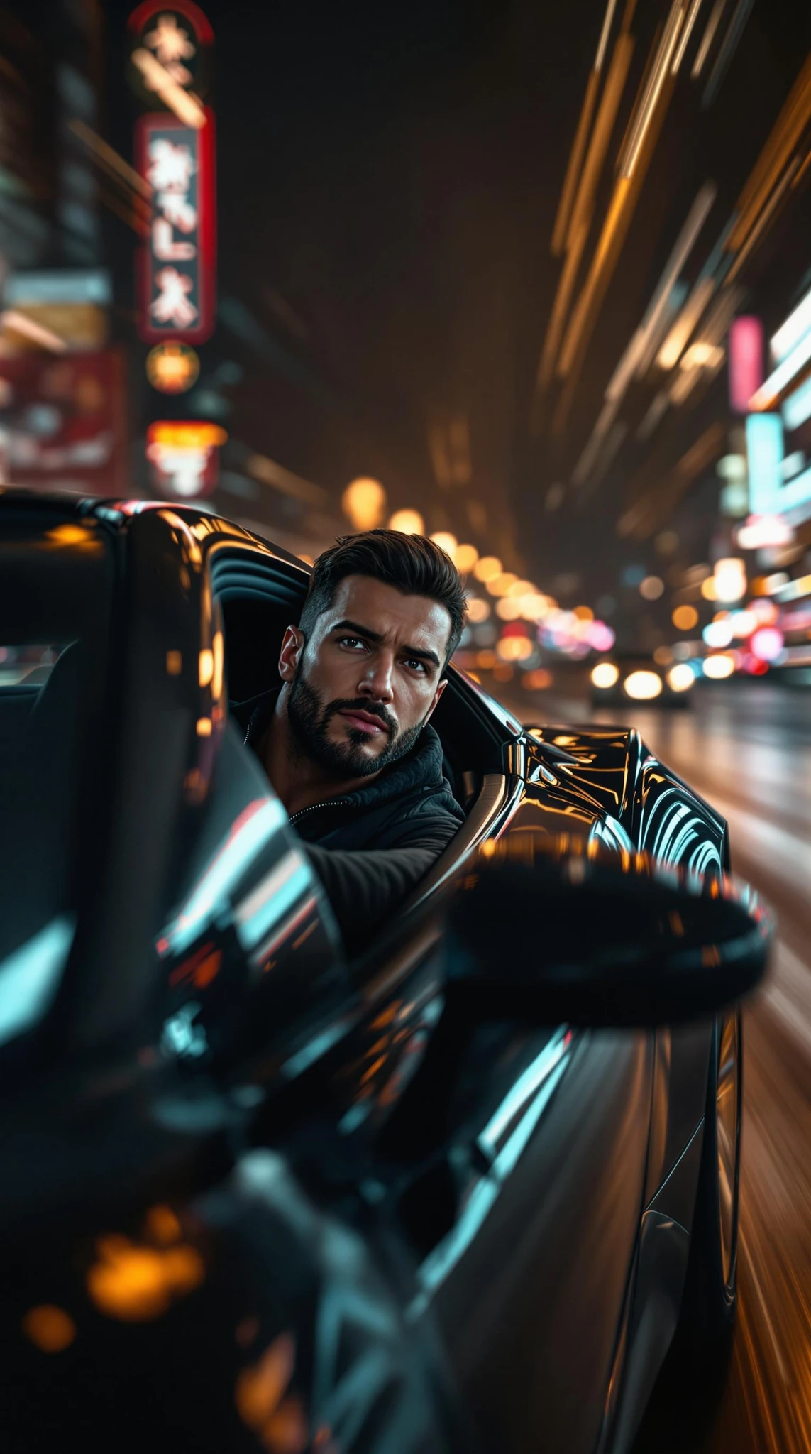 Man Lamborghini Selfie Night