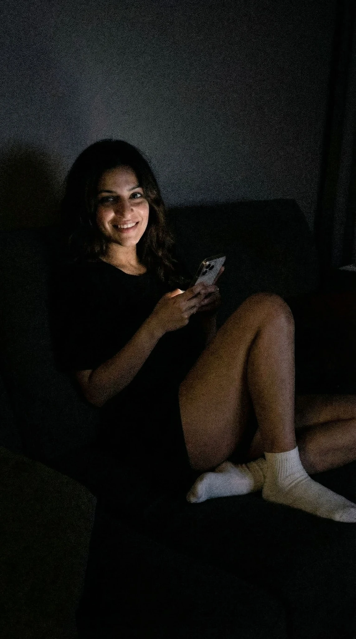 Night Couch Socks Selfie