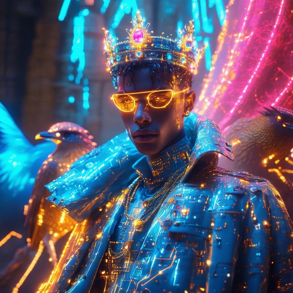 Porcelain Bladerunner Prince With Diamond Crown