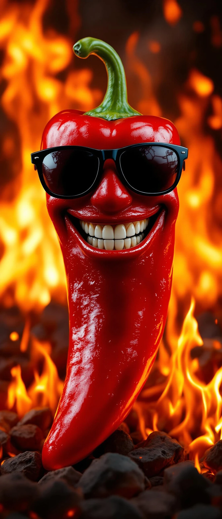 Chili Pepper Sunglasses Flames