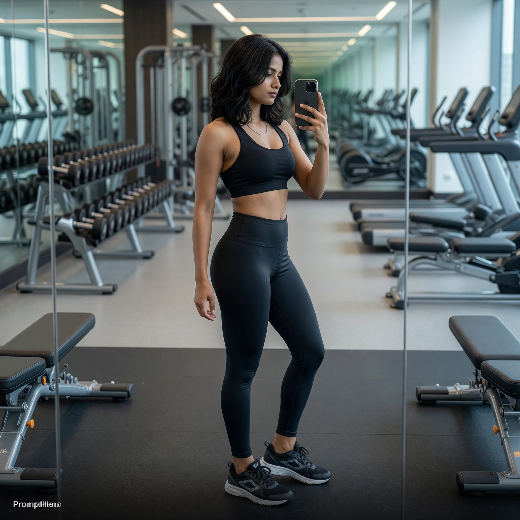 Gym Mirror Selfie Fitness