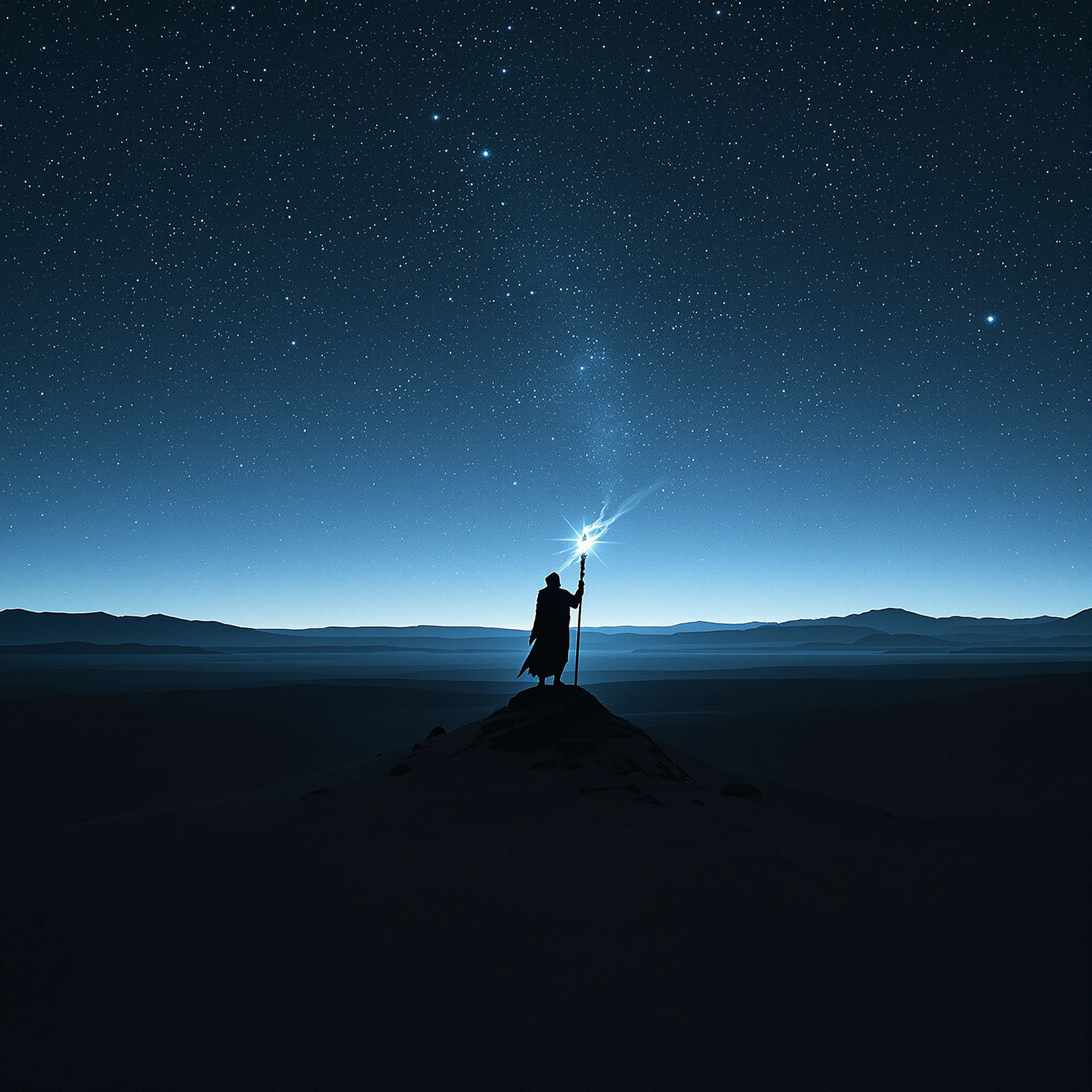 Solitary Figure Barren Hill Staff