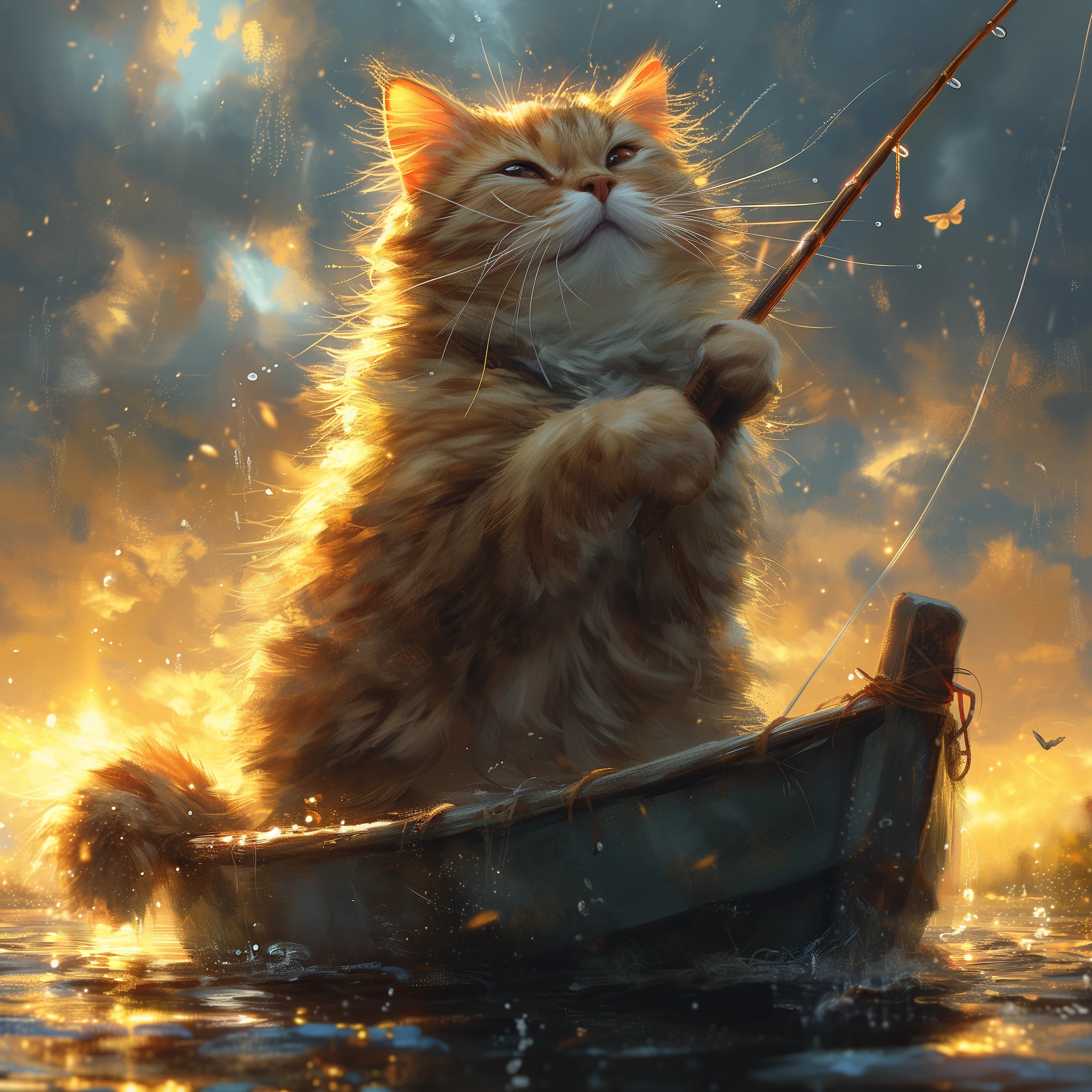 cat fishing