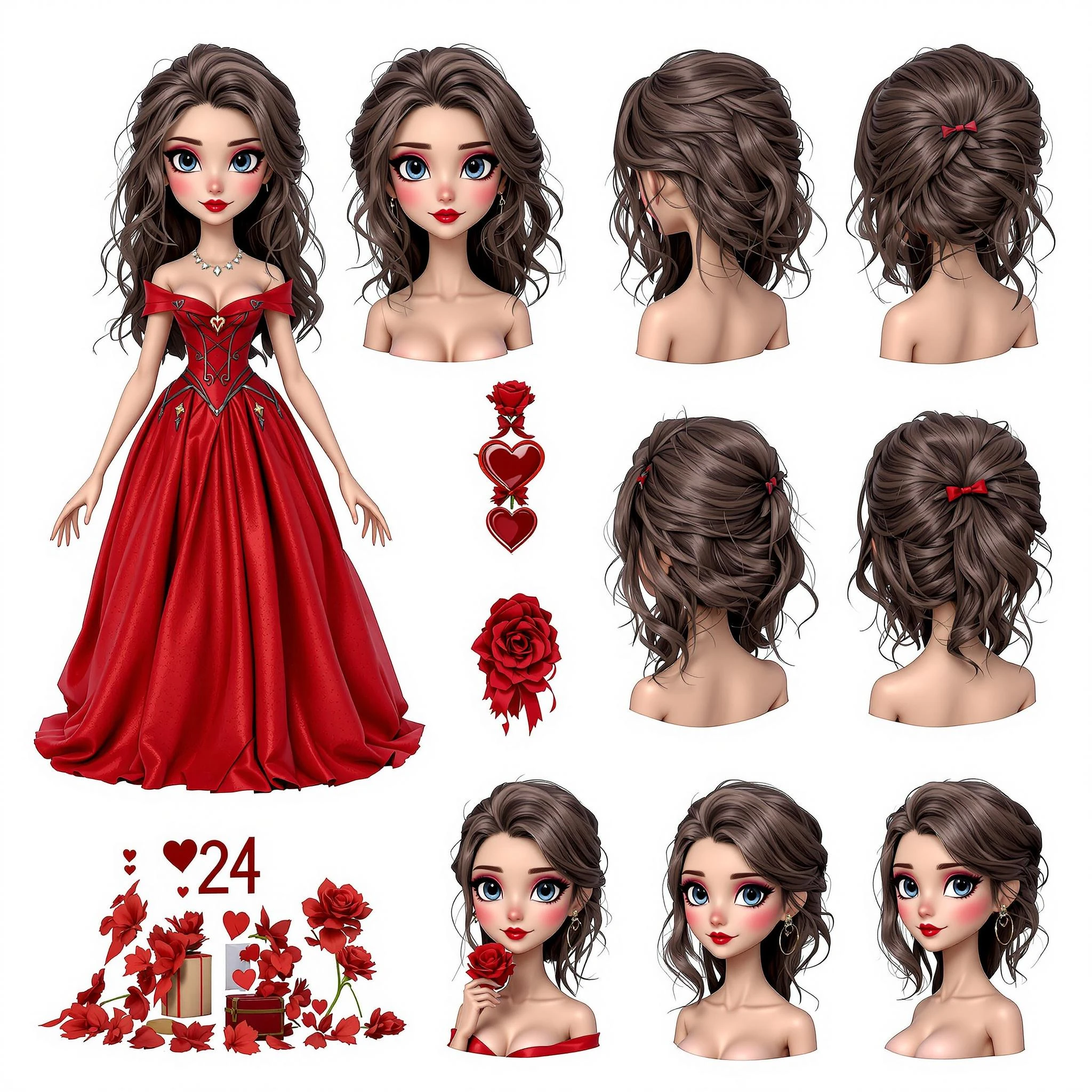 Girl Character Sheet Gown