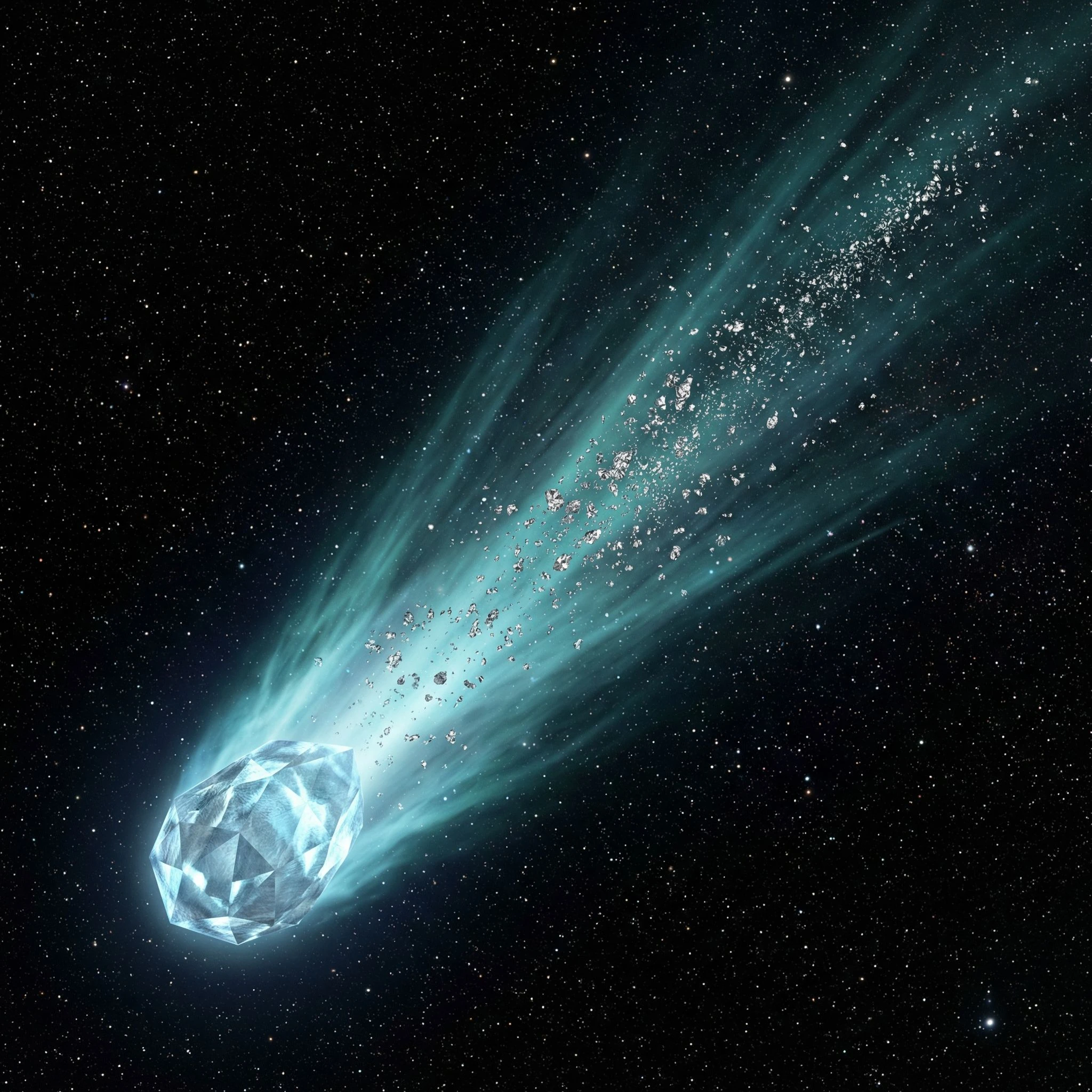 Diamond Comet Teal Tail