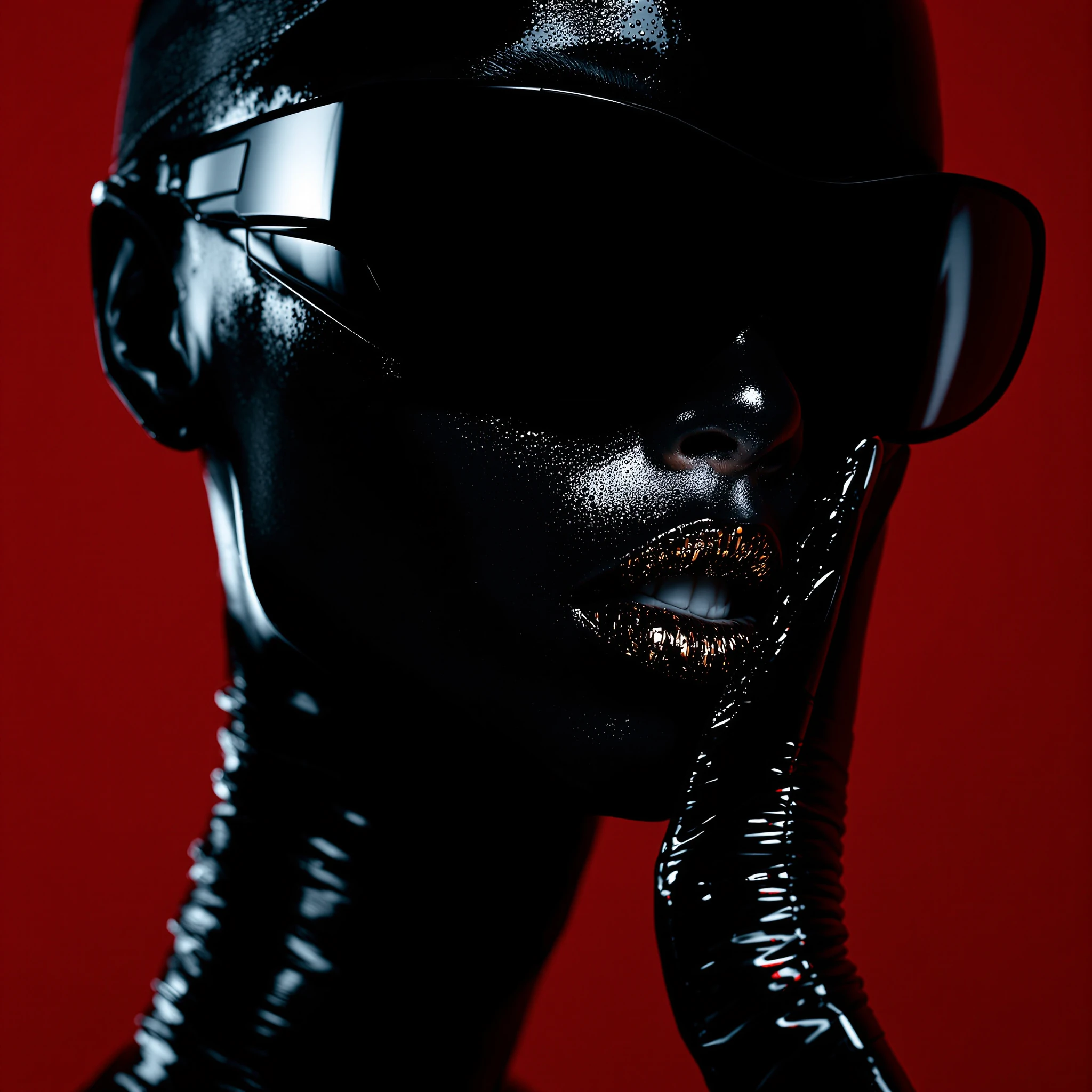 Woman Latex Fashion Portrait