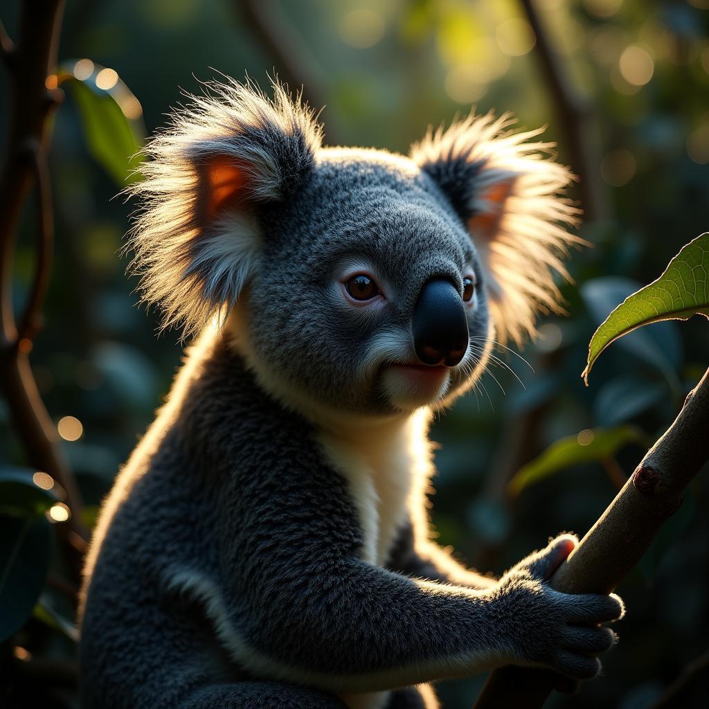 Koala Portrait on Grainy CineStill Film