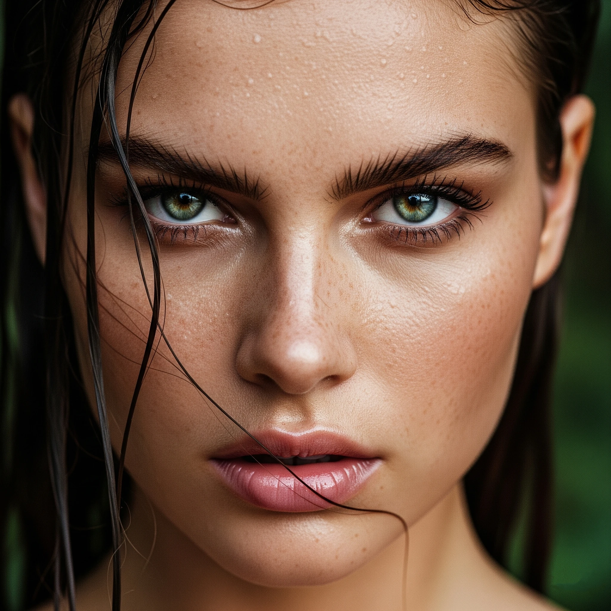 Woman Wet Macro Beauty