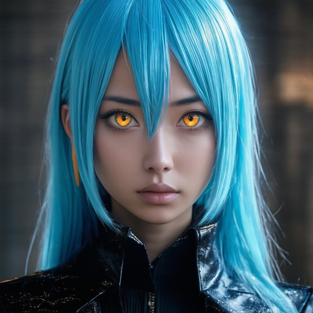 Rimuru Tempest With Amber Eyes in Black