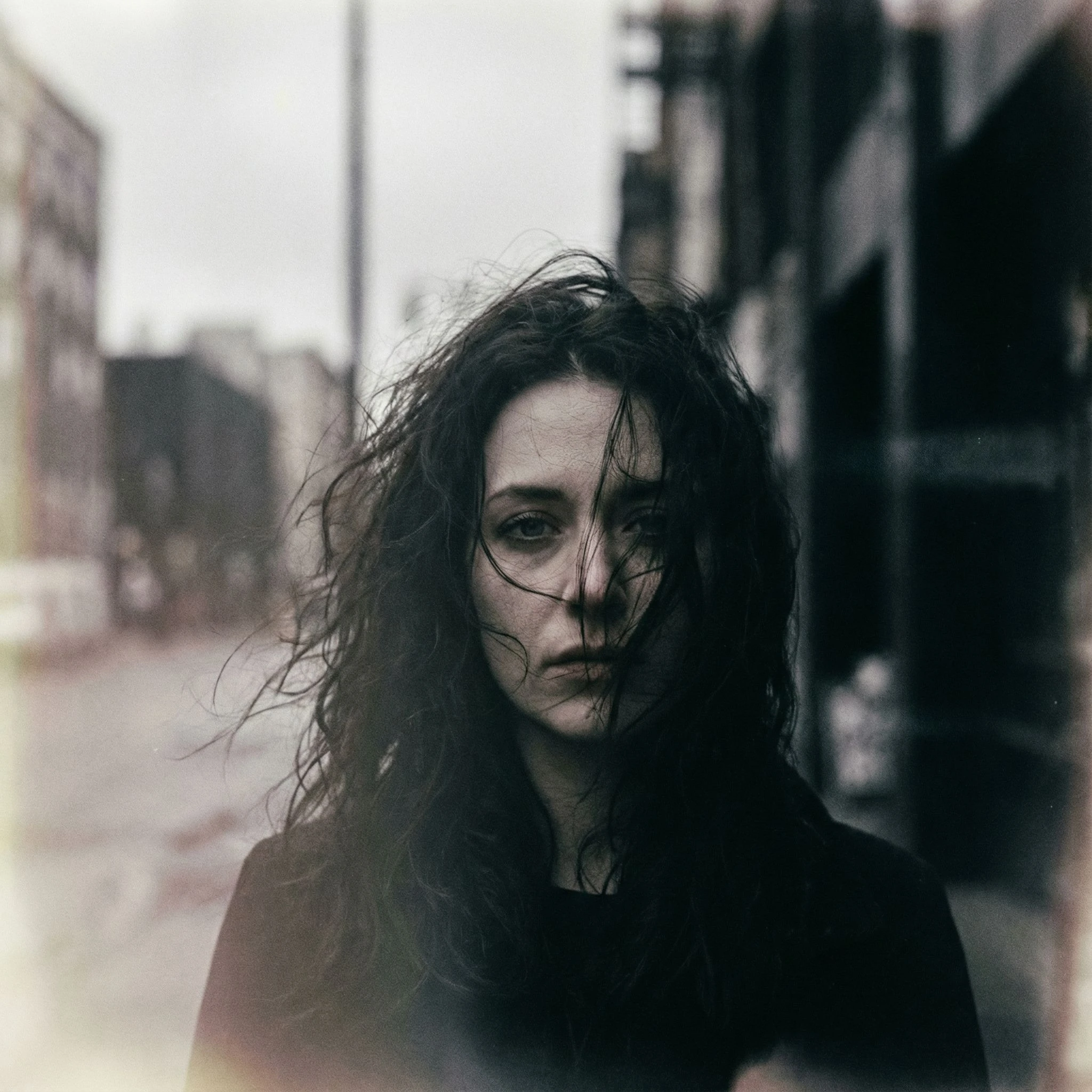 Woman Windy Day Portrait