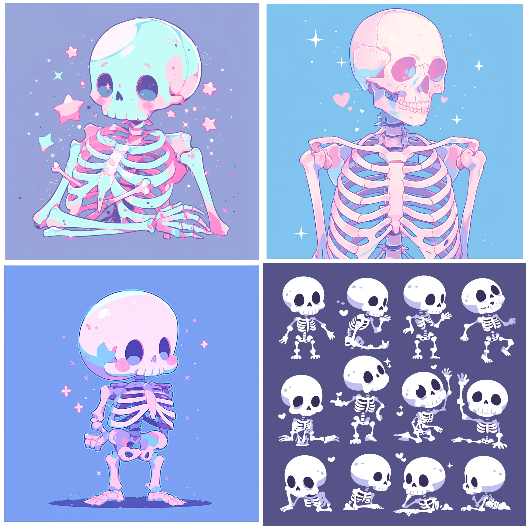 Skeleton Greeting Card Design