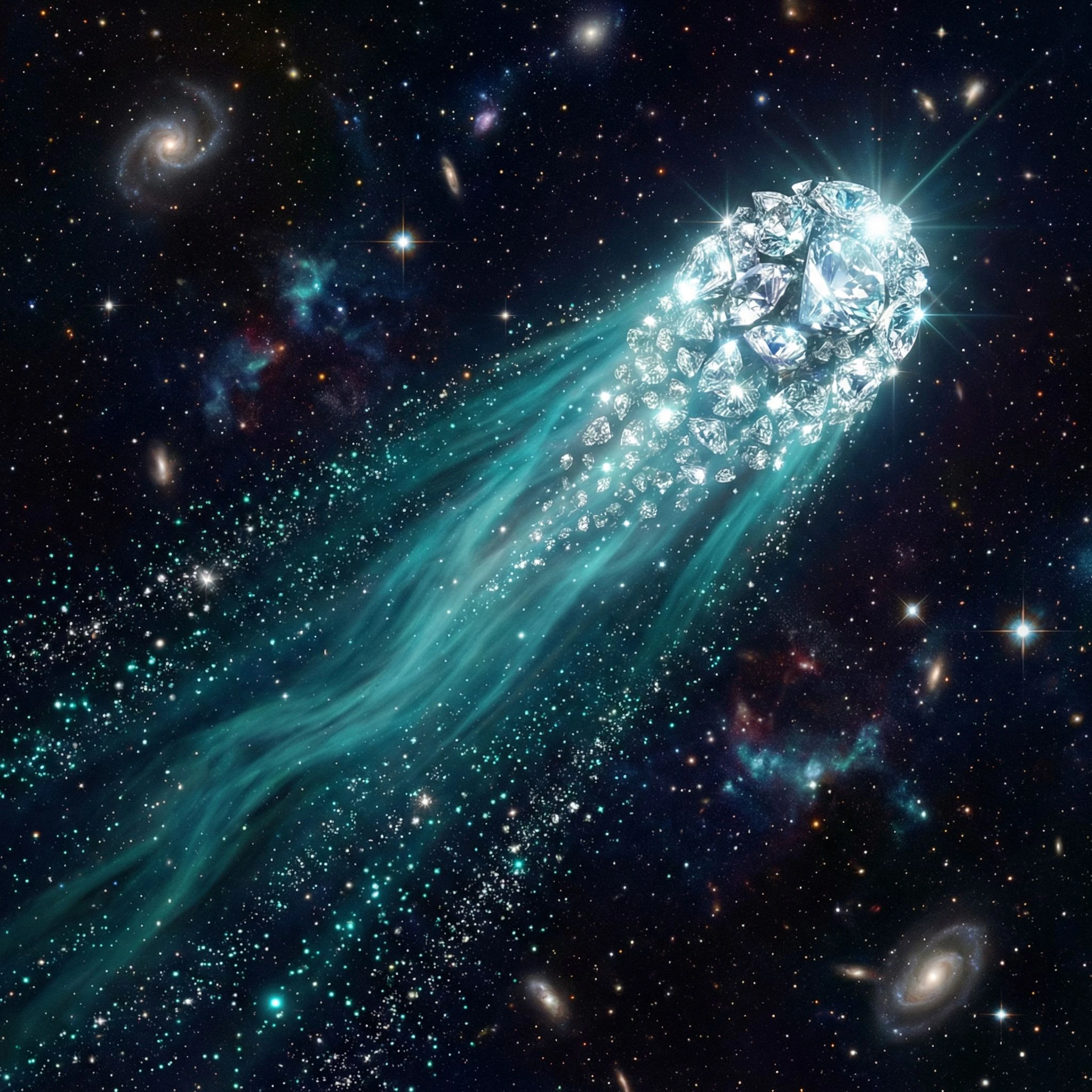Diamond Comet Teal Tail