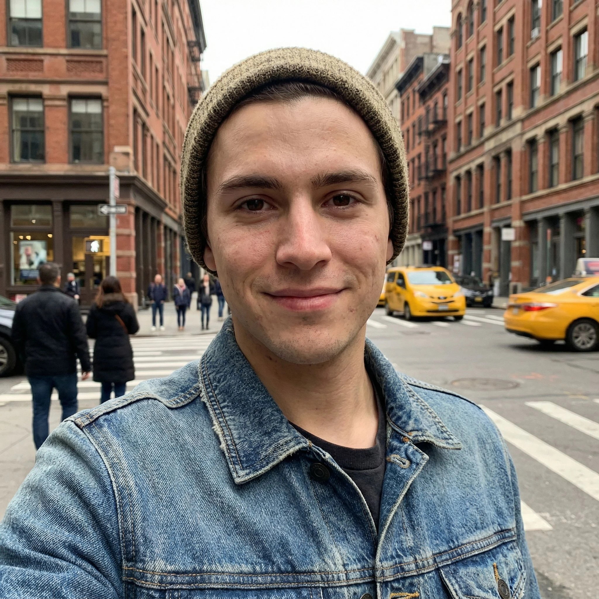 Young Man Urban Street Selfie