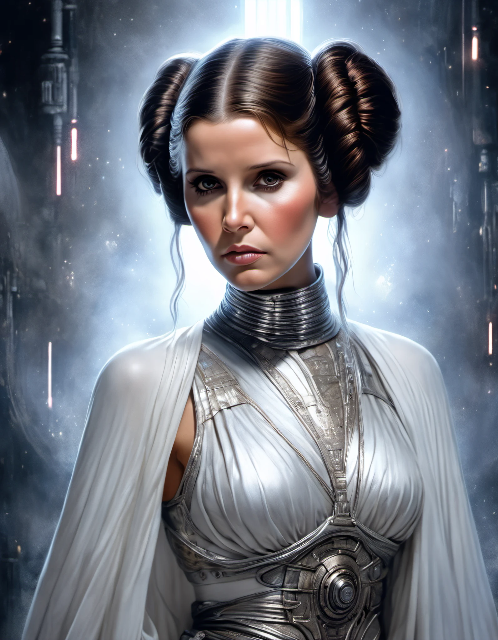 Princess Leia Cyberpunk Portrait