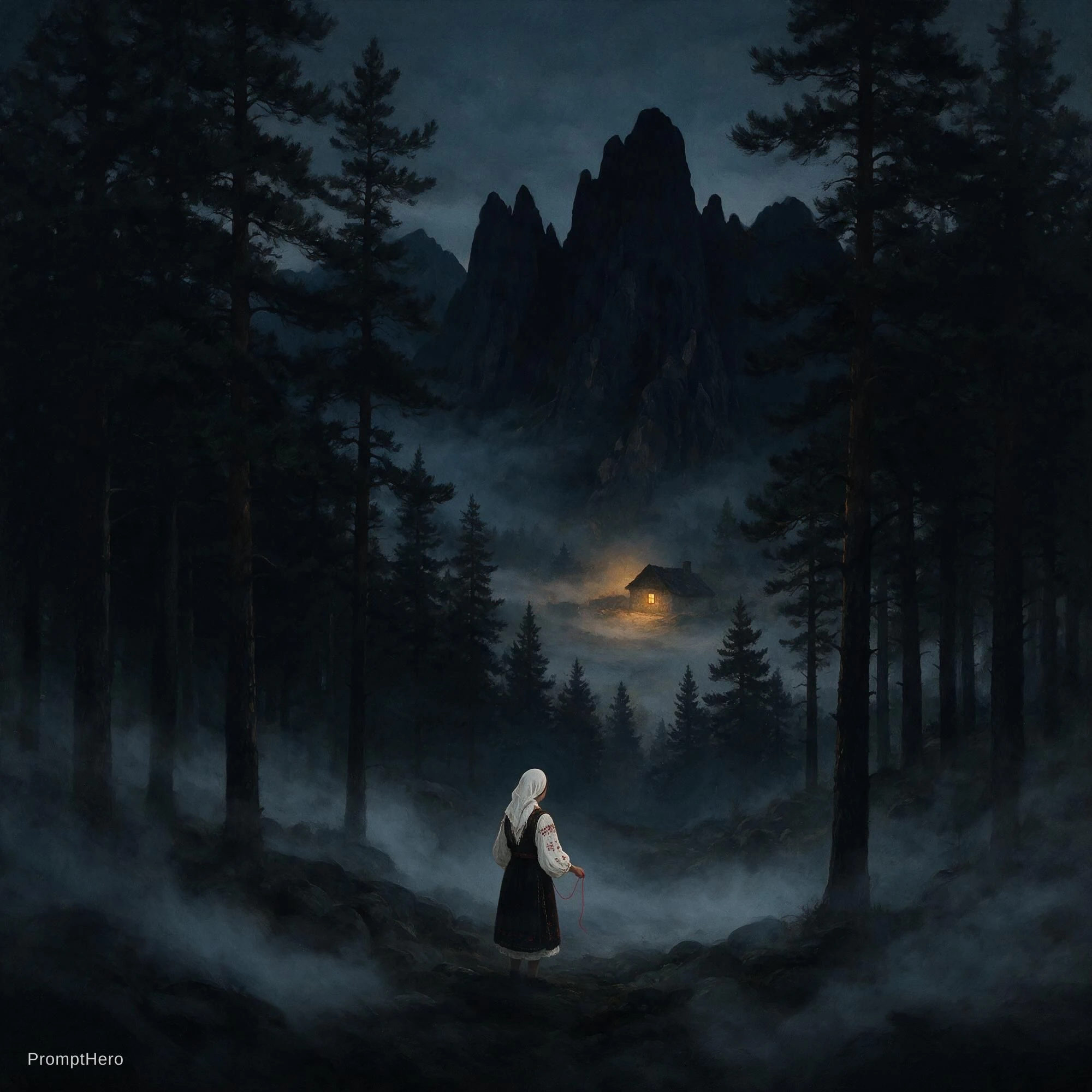 Dark Fantasy Woman Forest
