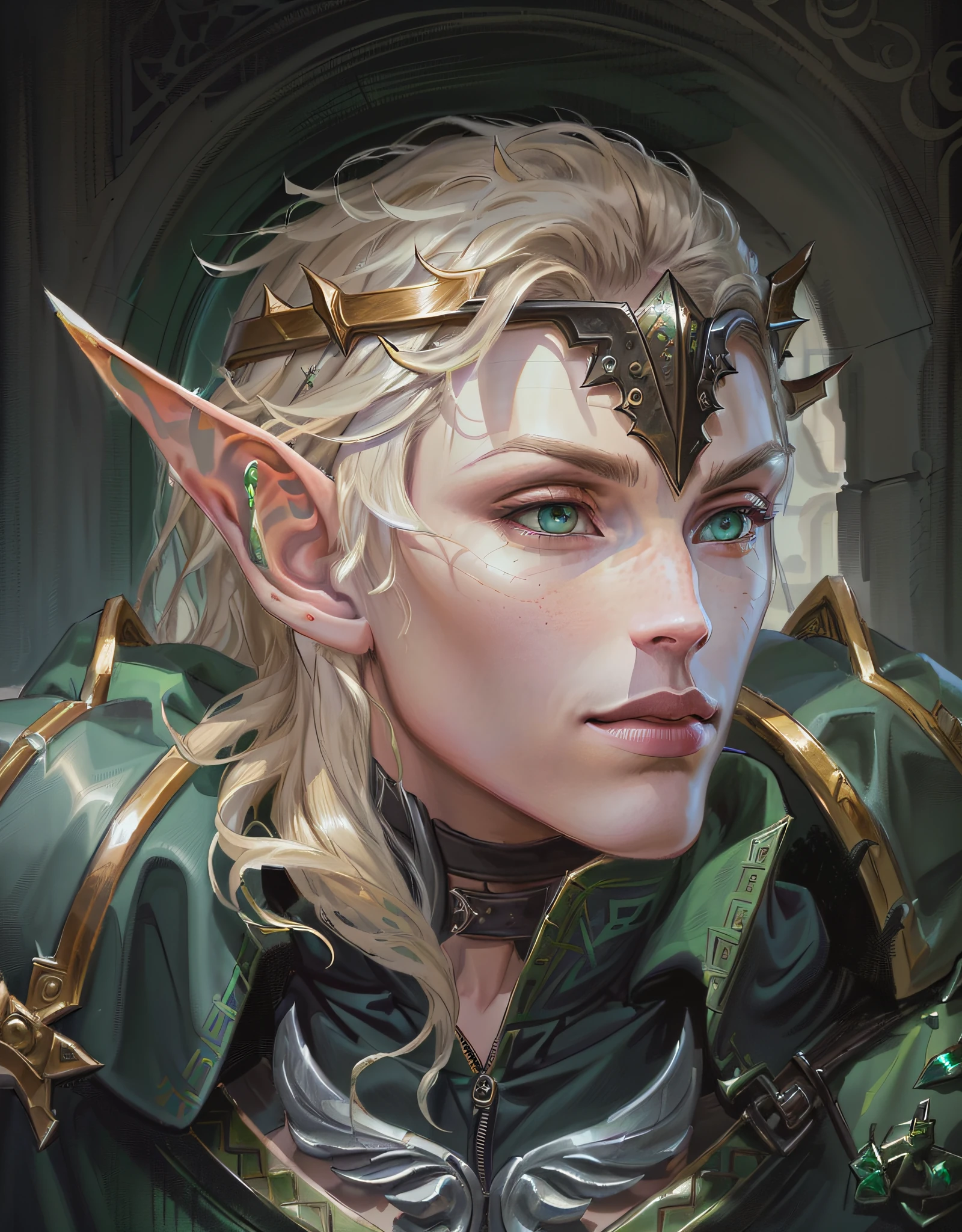 Male Elf Warrior Portrait
